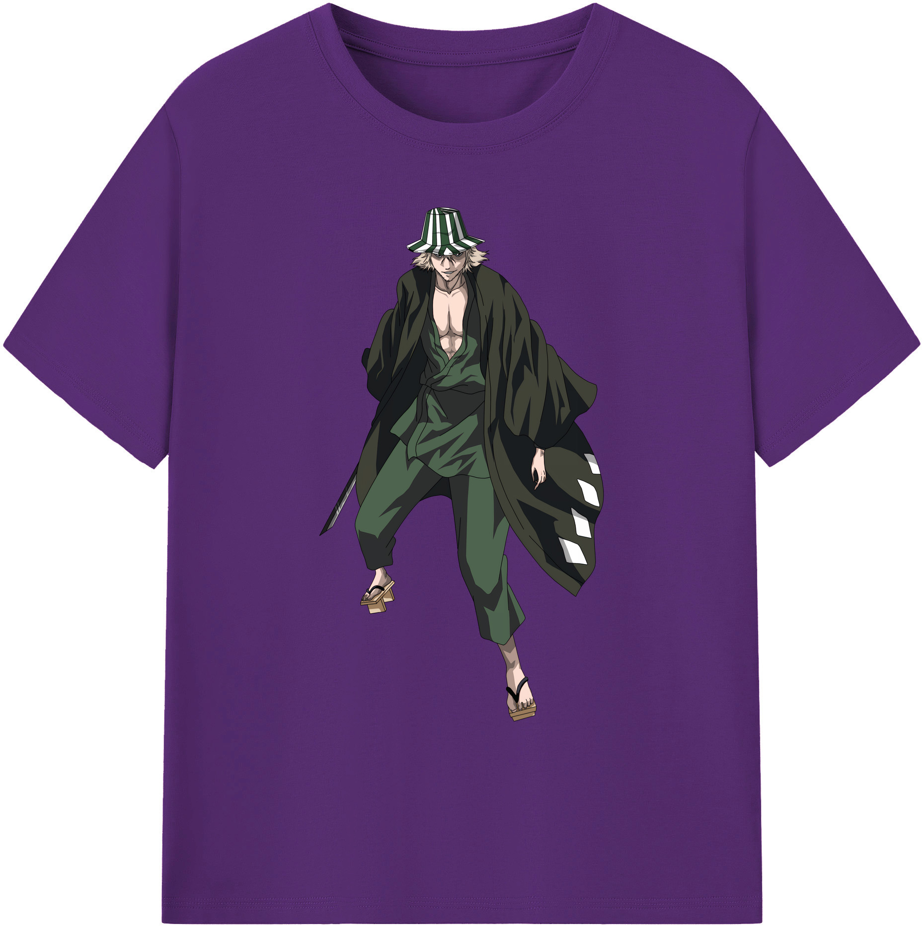 （画像用） "ブリーチ 浦原 喜助（うらはら きすけ） BLEACH Urahara Kisuke " 綿100％ メンズ半袖Tシャツ｜肌触りやわらか＆通気性