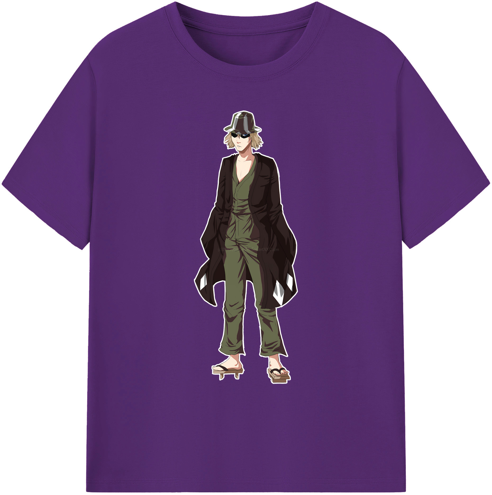 （画像用） "ブリーチ 浦原 喜助（うらはら きすけ） BLEACH Urahara Kisuke " 綿100％ メンズ半袖Tシャツ｜肌触りやわらか＆通気性