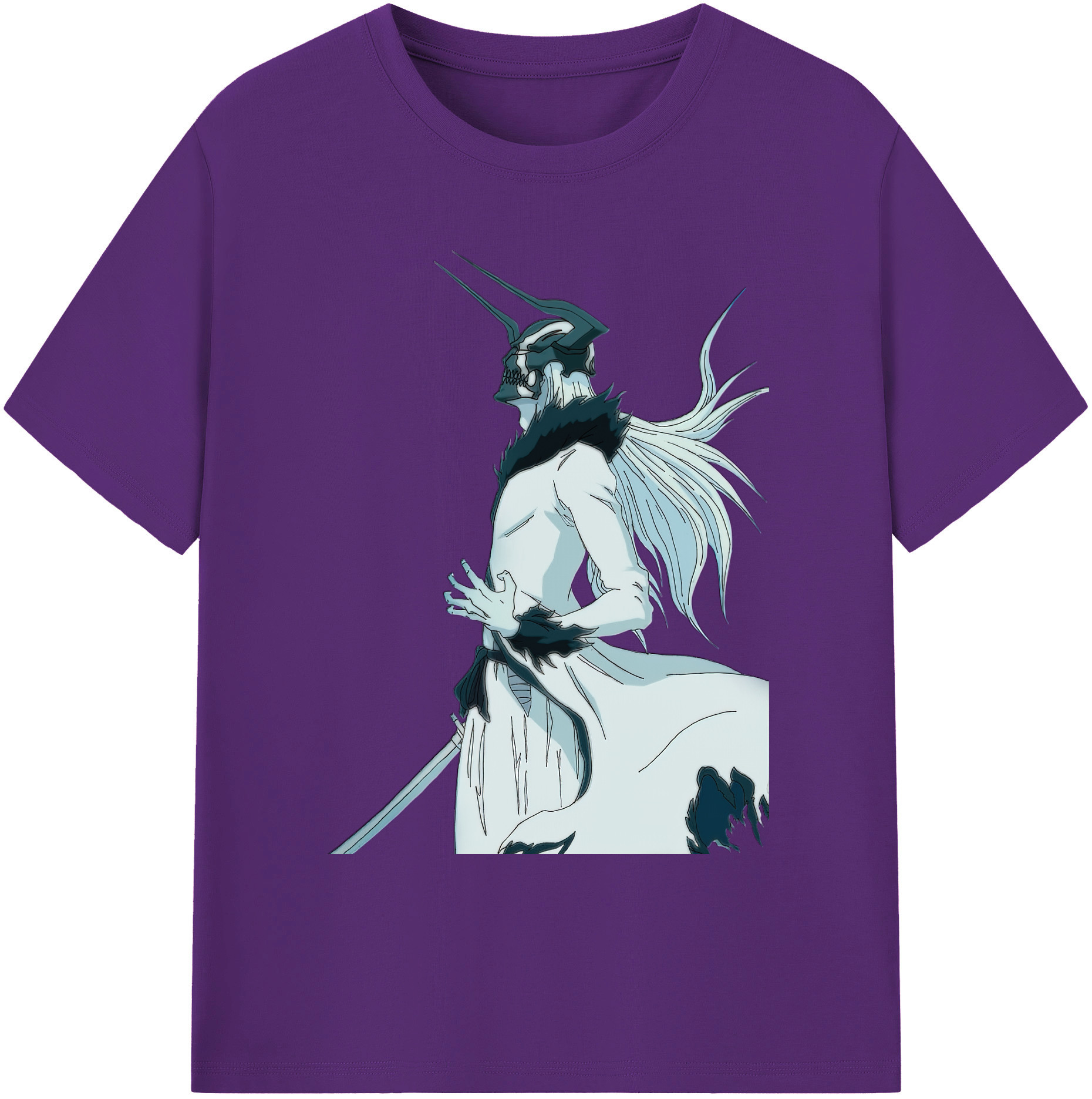 （画像用） ブリーチ 黒崎一護（くろさき いちご）BLEACH Kurosaki Ichigo 綿100％ メンズ半袖Tシャツ｜肌触りやわらか＆通気性