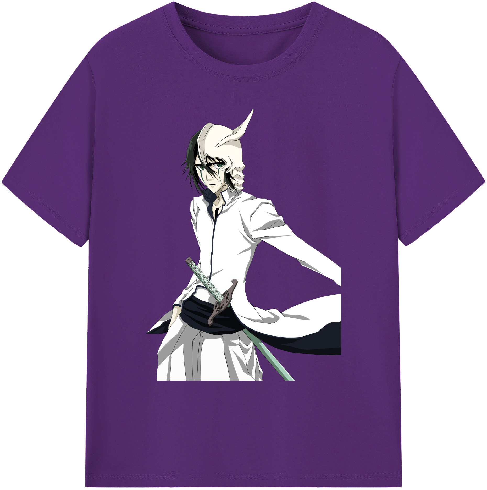 （画像用） ブリーチ ウルキオラ·シファー BLEACH Ulquiorra cifer 綿100％ メンズ半袖Tシャツ｜肌触りやわらか＆通気性