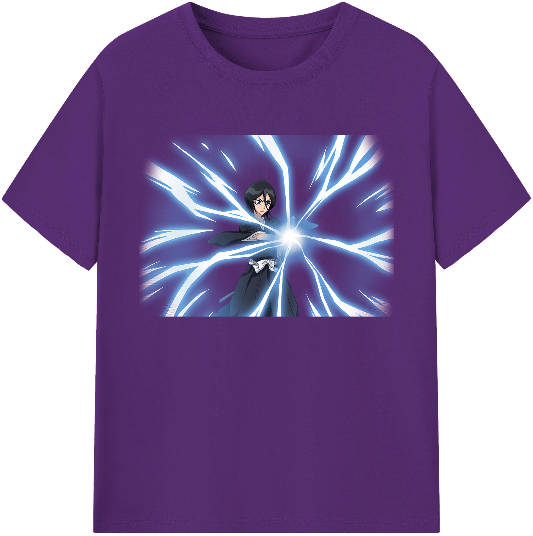 （画像用） ブリーチ 朽木ルキア BLEACH Kuchiki Rukia 綿100％ メンズ半袖Tシャツ｜肌触りやわらか＆通気性