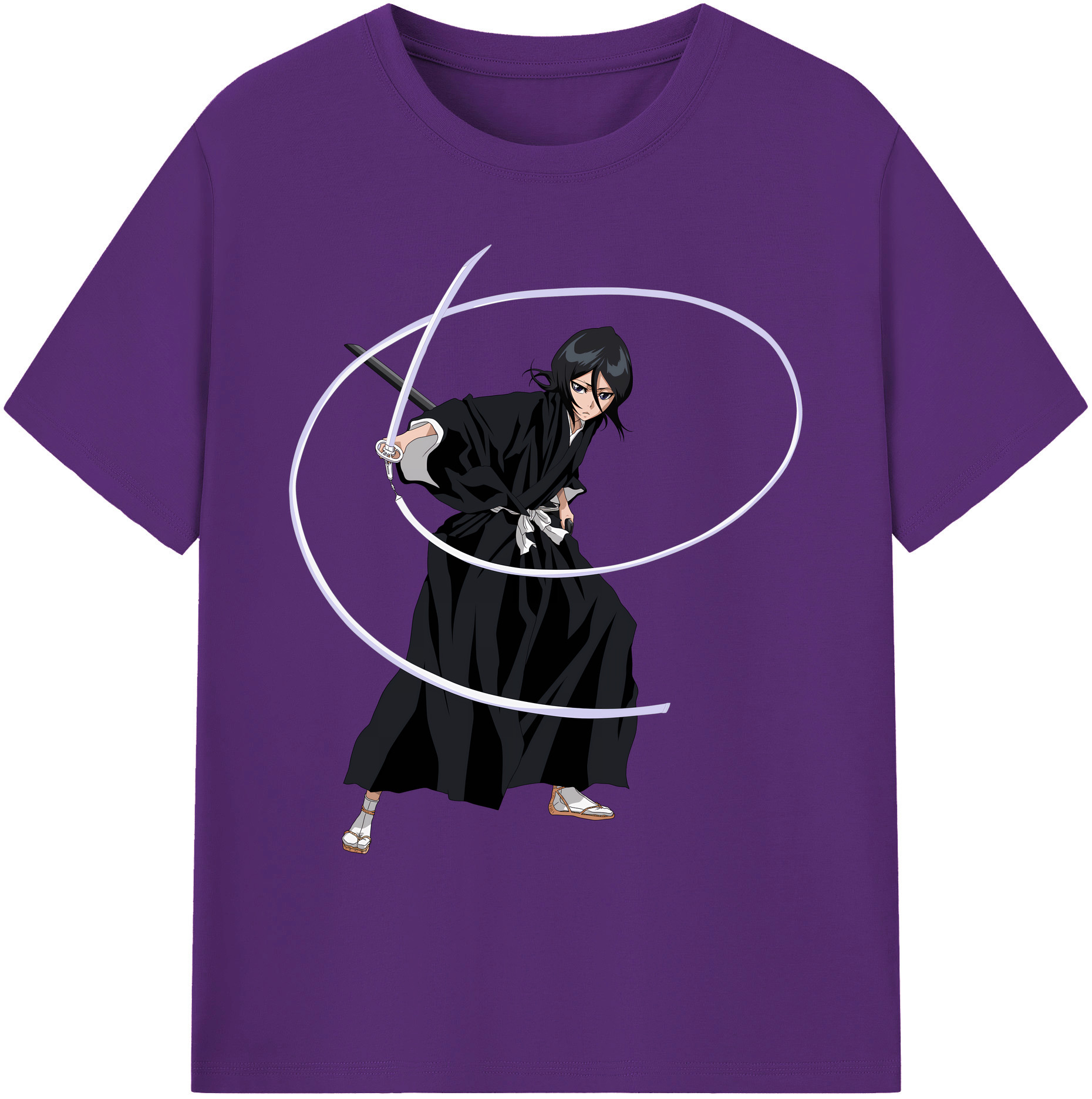 （画像用） ブリーチ 朽木ルキア BLEACH Kuchiki Rukia 綿100％ メンズ半袖Tシャツ｜肌触りやわらか＆通気性