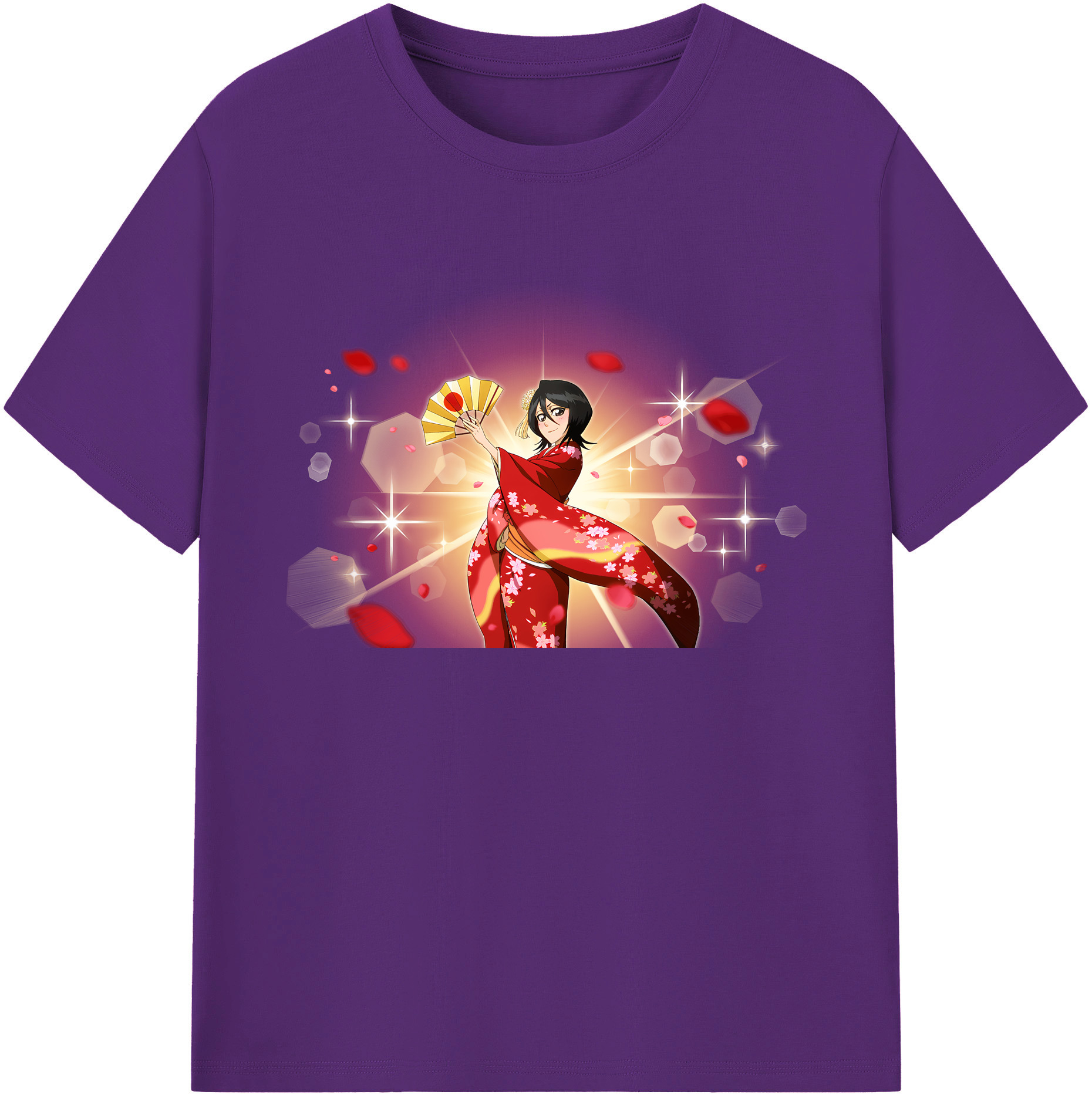 （画像用） ブリーチ 朽木ルキア BLEACH Kuchiki Rukia 綿100％ メンズ半袖Tシャツ｜肌触りやわらか＆通気性