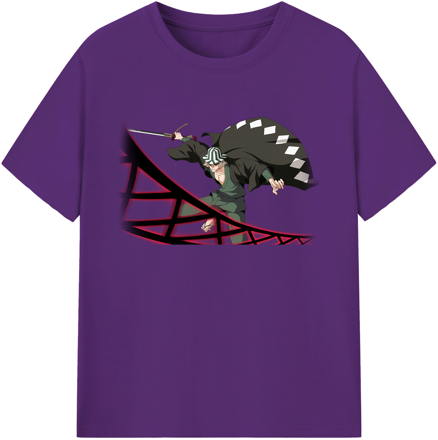 （画像用） "ブリーチ 浦原 喜助（うらはら きすけ） BLEACH Urahara Kisuke " 綿100％ メンズ半袖Tシャツ｜肌触りやわらか＆通気性
