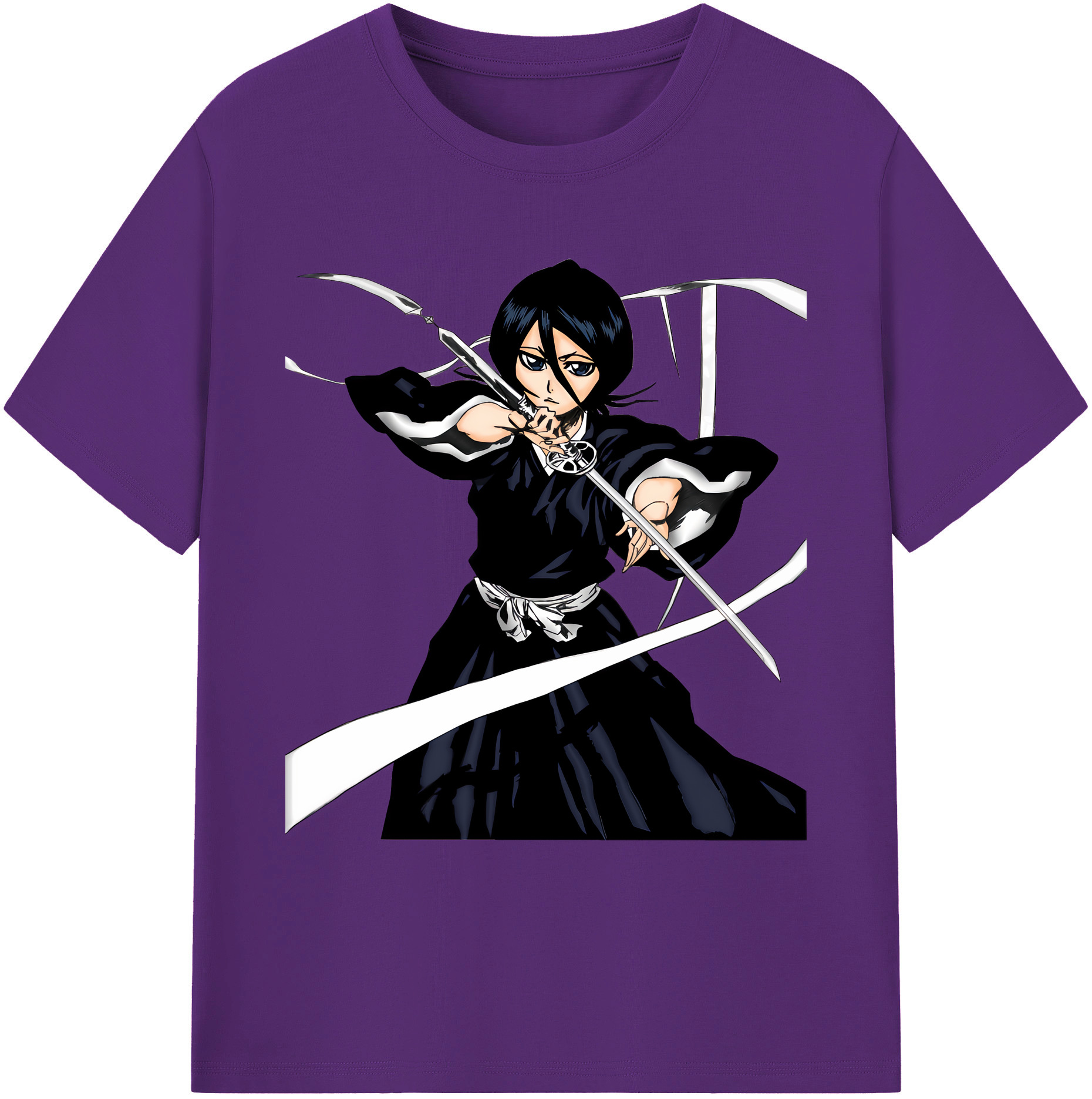 （画像用） ブリーチ 朽木ルキア BLEACH Kuchiki Rukia 綿100％ メンズ半袖Tシャツ｜肌触りやわらか＆通気性