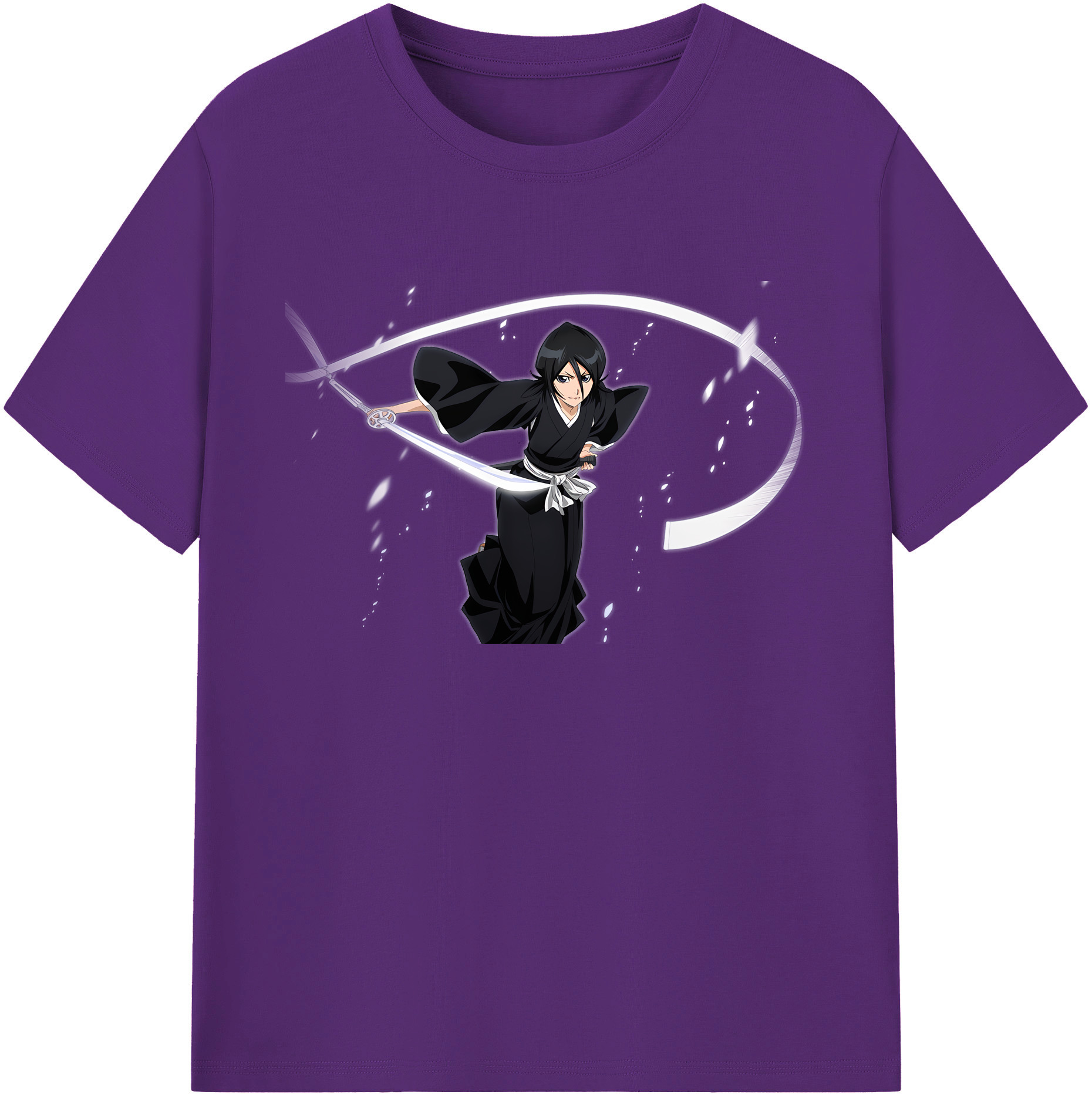 （画像用） ブリーチ 朽木ルキア BLEACH Kuchiki Rukia 綿100％ メンズ半袖Tシャツ｜肌触りやわらか＆通気性