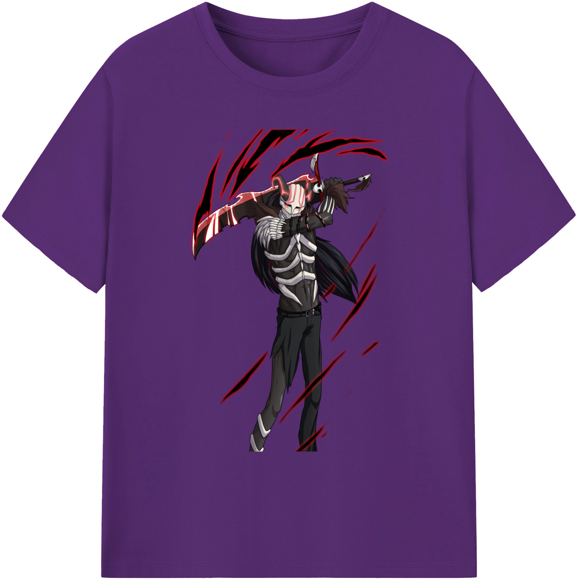 （画像用） ブリーチ 黒崎一護（くろさき いちご）BLEACH Kurosaki Ichigo 綿100％ メンズ半袖Tシャツ｜肌触りやわらか＆通気性
