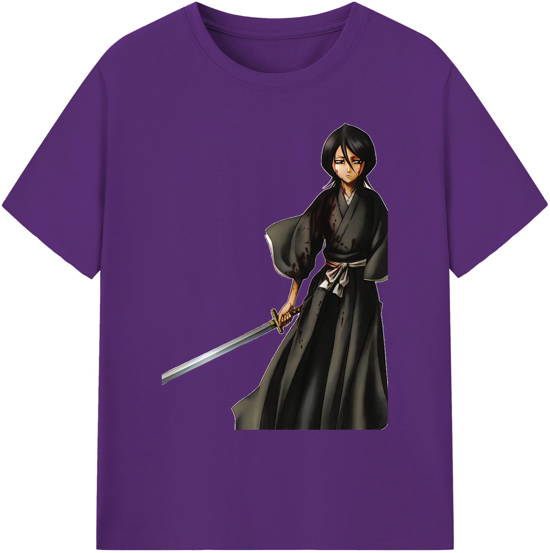 （画像用） ブリーチ 朽木ルキア BLEACH Kuchiki Rukia 綿100％ メンズ半袖Tシャツ｜肌触りやわらか＆通気性