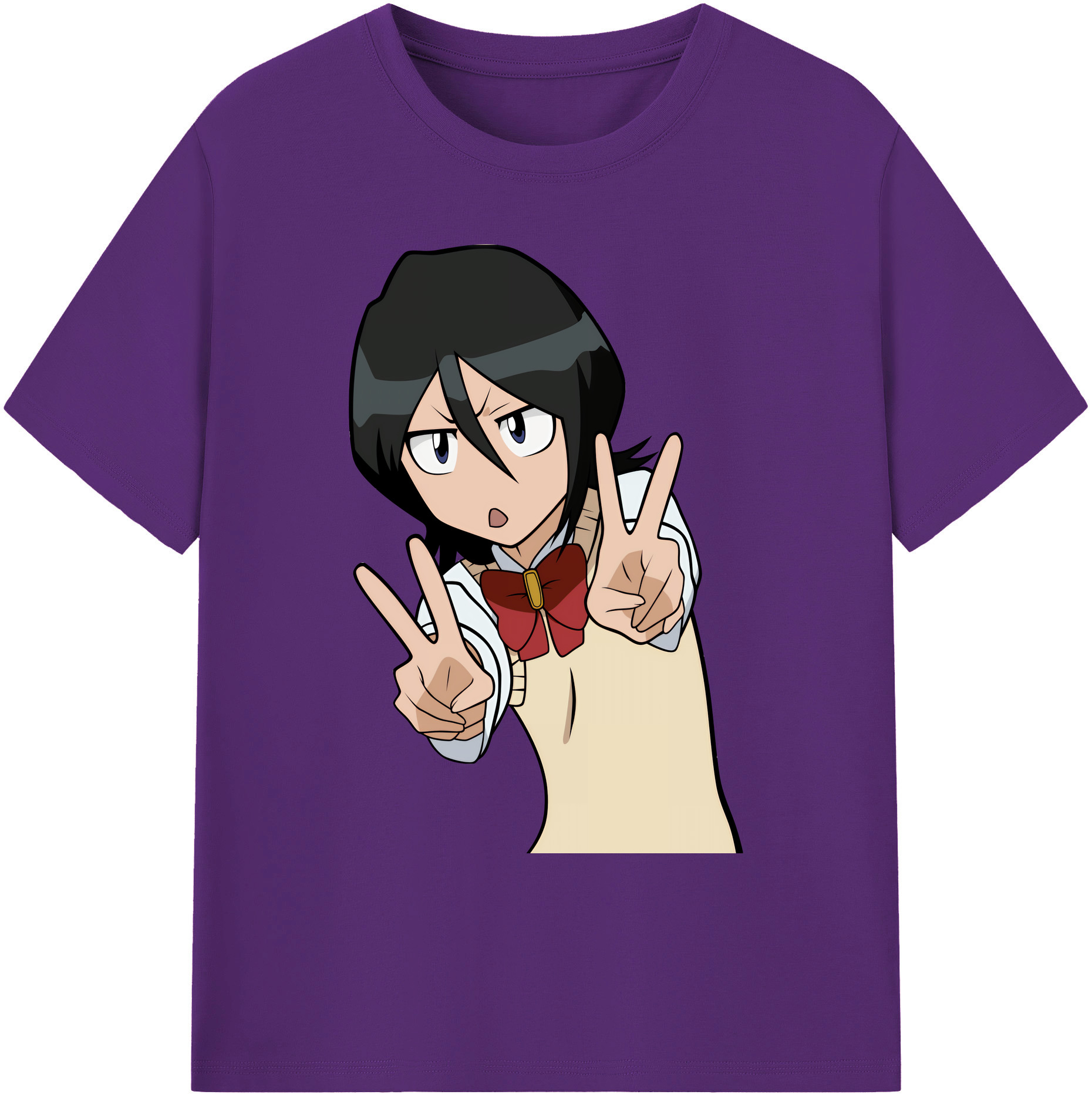 （画像用） ブリーチ 朽木ルキア BLEACH Kuchiki Rukia 綿100％ メンズ半袖Tシャツ｜肌触りやわらか＆通気性