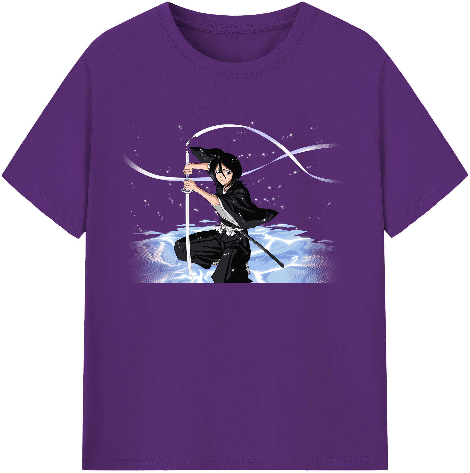 （画像用） ブリーチ 朽木ルキア BLEACH Kuchiki Rukia 綿100％ メンズ半袖Tシャツ｜肌触りやわらか＆通気性