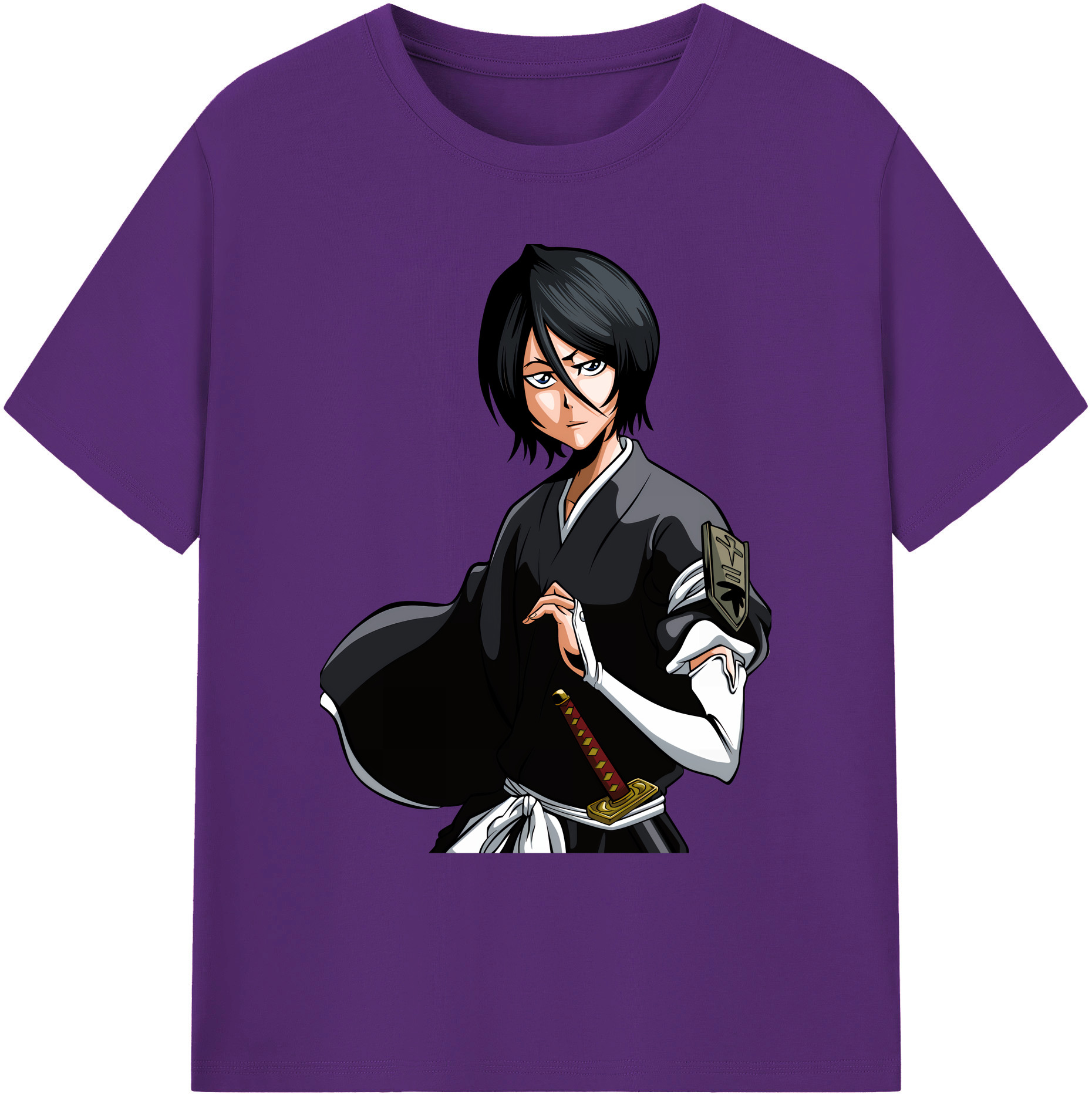 （画像用） ブリーチ 朽木ルキア BLEACH Kuchiki Rukia 綿100％ メンズ半袖Tシャツ｜肌触りやわらか＆通気性