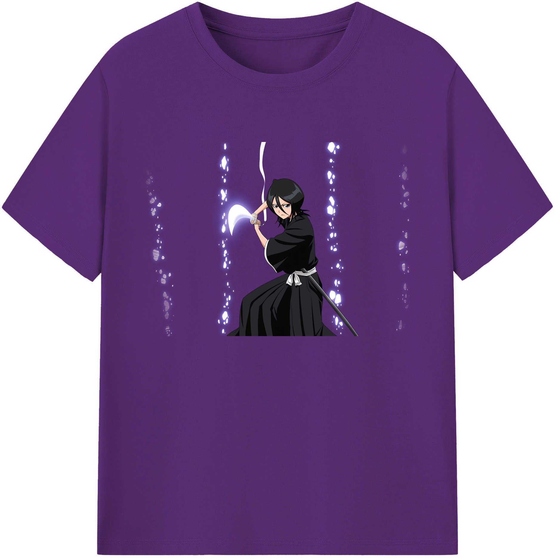 （画像用） ブリーチ 朽木ルキア BLEACH Kuchiki Rukia 綿100％ メンズ半袖Tシャツ｜肌触りやわらか＆通気性