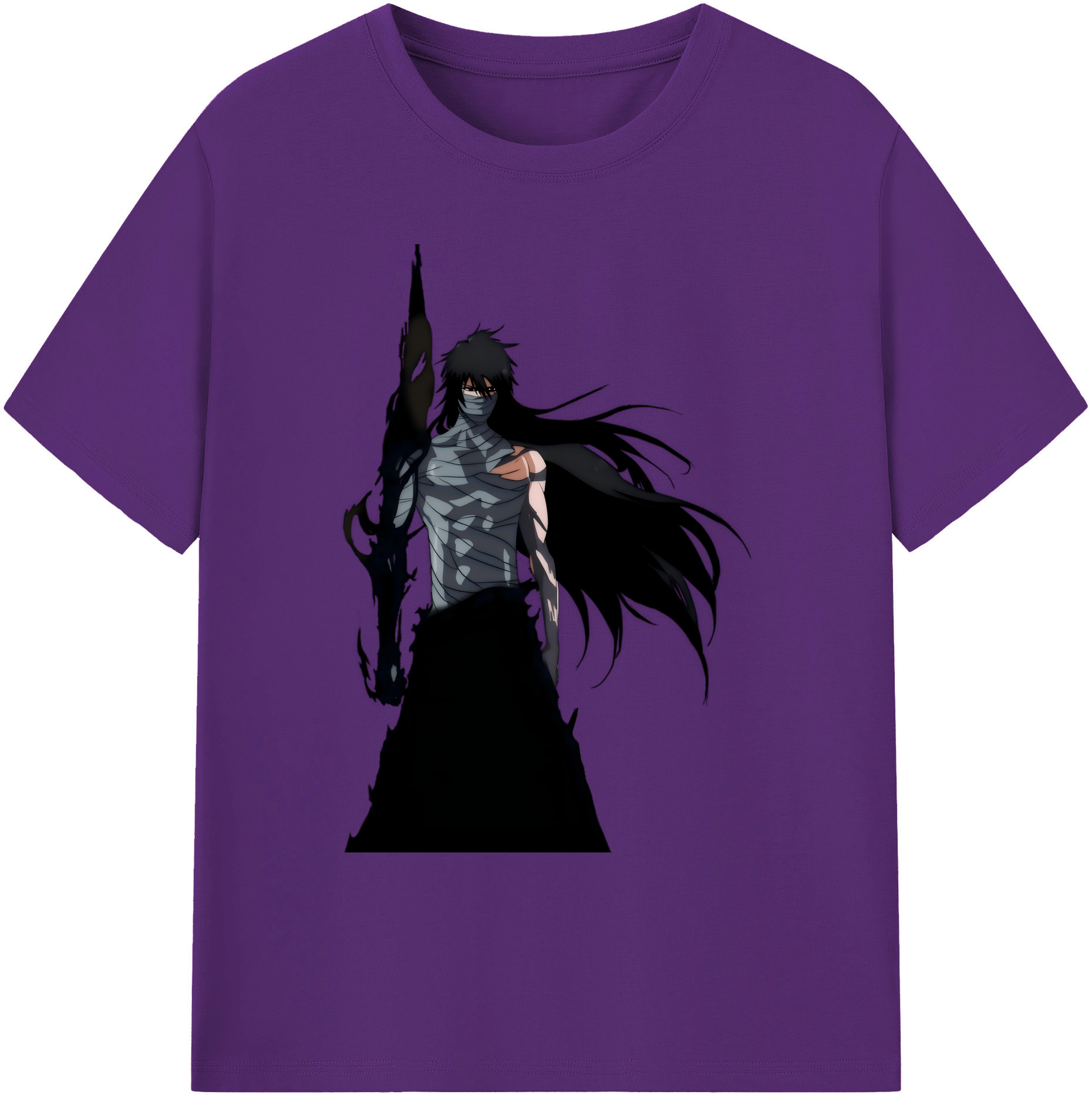 （画像用） ブリーチ 黒崎一護（くろさき いちご）BLEACH Kurosaki Ichigo 綿100％ メンズ半袖Tシャツ｜肌触りやわらか＆通気性