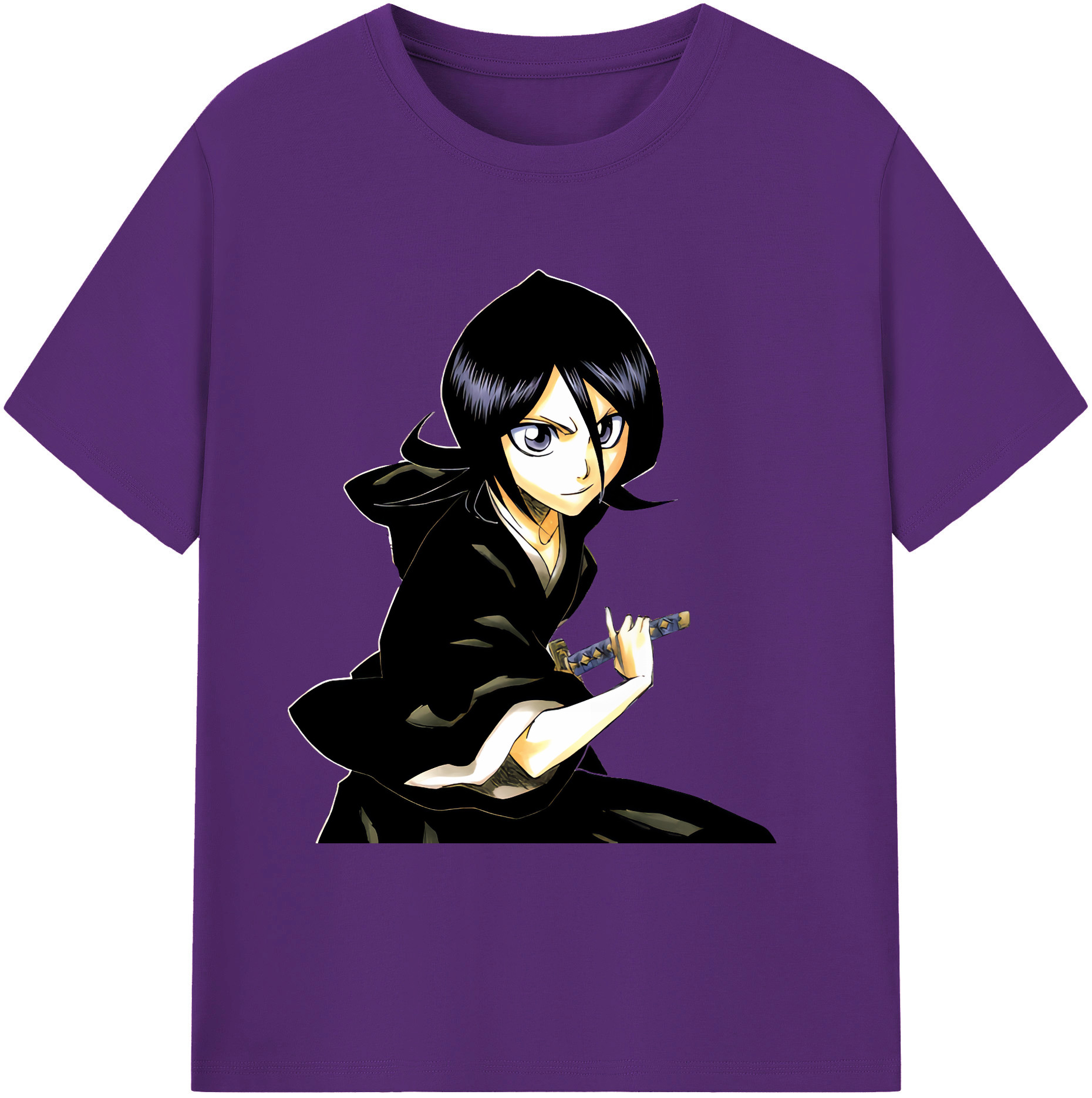 （画像用） ブリーチ 朽木ルキア BLEACH Kuchiki Rukia 綿100％ メンズ半袖Tシャツ｜肌触りやわらか＆通気性