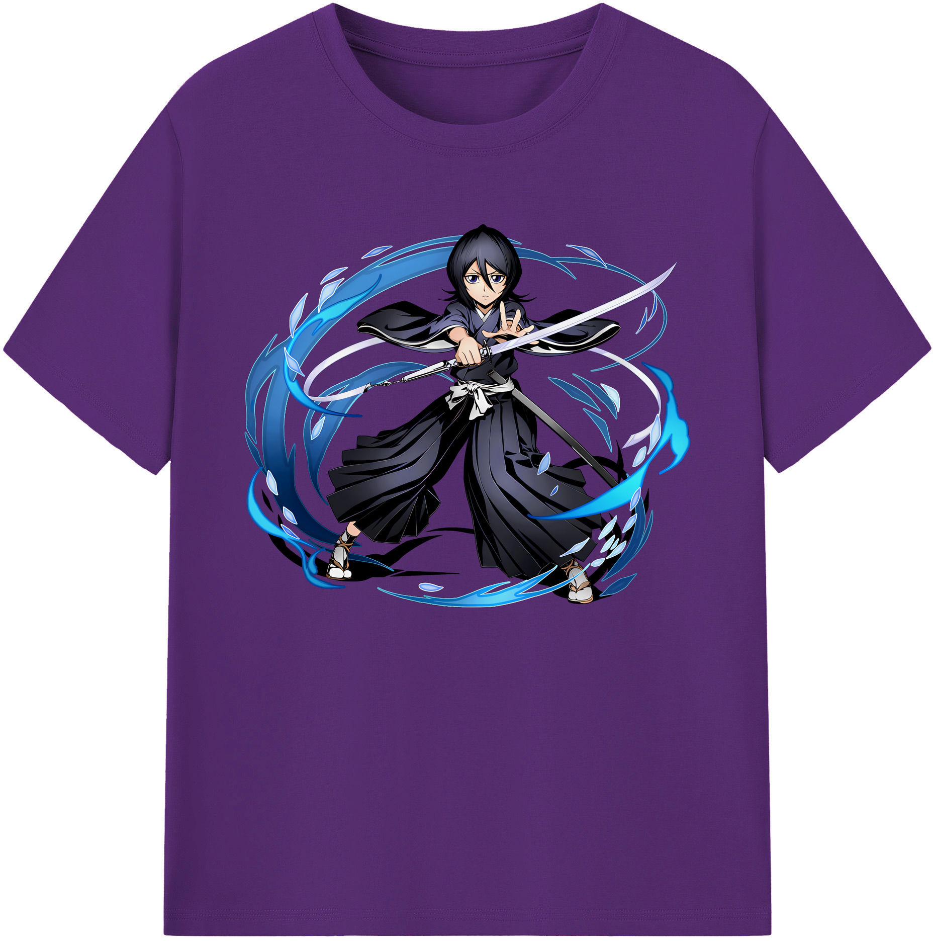 （画像用） ブリーチ 朽木ルキア BLEACH Kuchiki Rukia 綿100％ メンズ半袖Tシャツ｜肌触りやわらか＆通気性