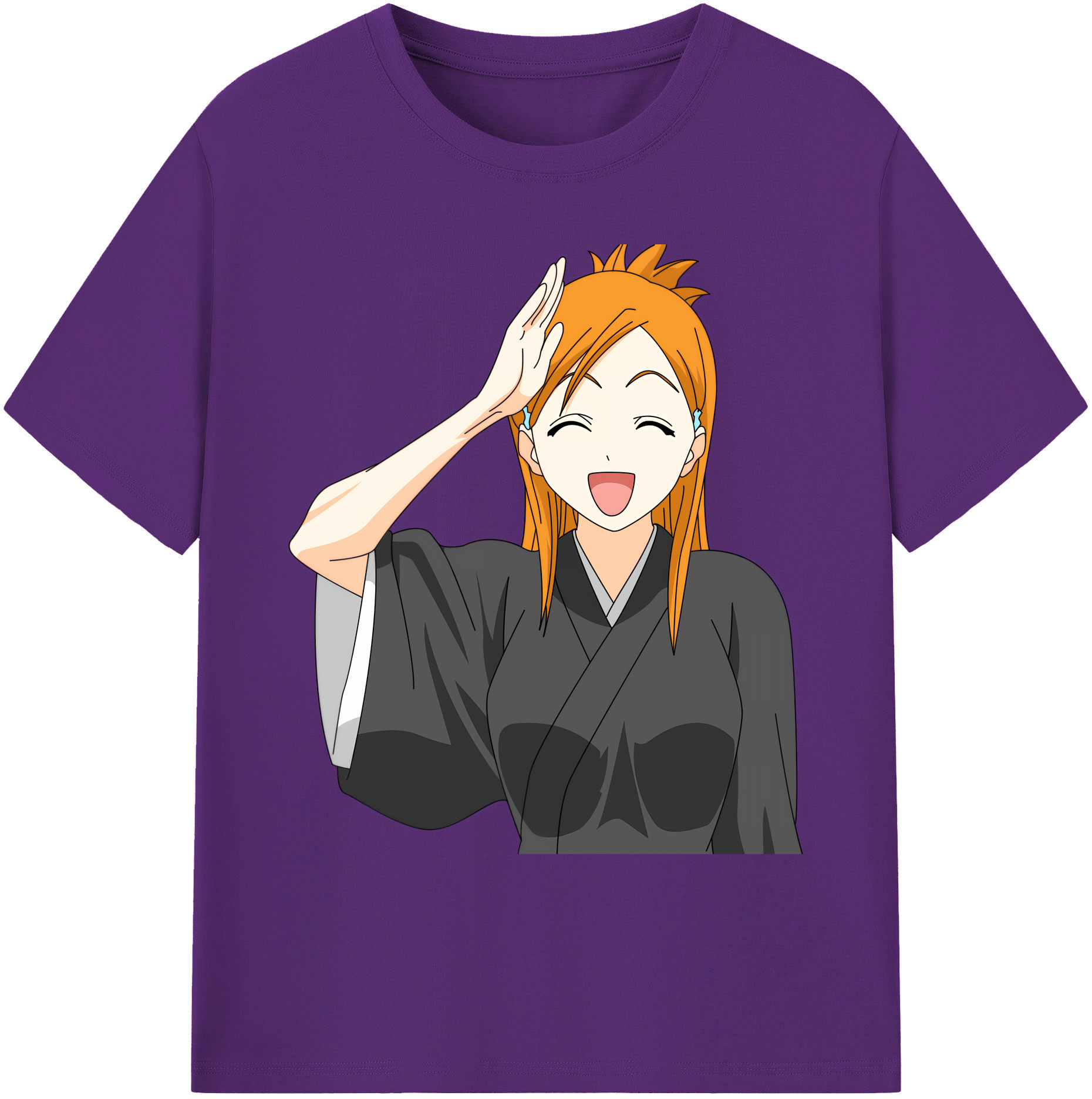 （画像用） ブリーチ 井上織姫（いのうえおりひめ） BLEACH Inoue Orihime 綿100％ メンズ半袖Tシャツ｜肌触りやわらか＆通気性