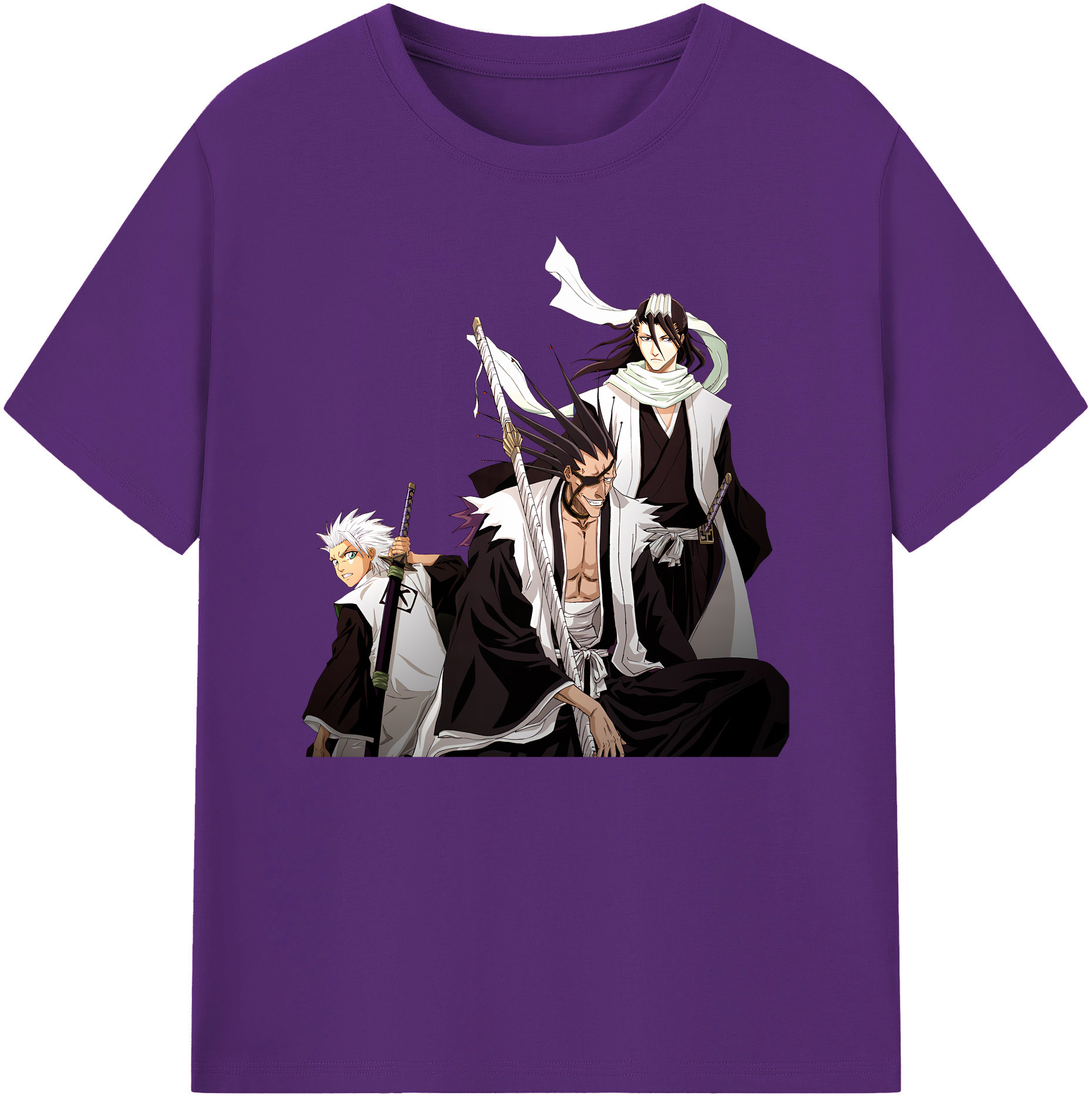 （画像用） ブリーチ ざらき けんぱち BLEACH Zaraki Kenpachi 綿100％ メンズ半袖Tシャツ｜肌触りやわらか＆通気性