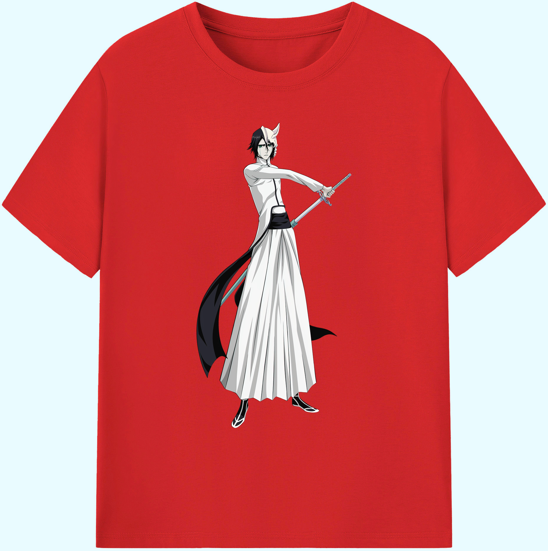 （画像用） ブリーチ ウルキオラ·シファー BLEACH Ulquiorra cifer 綿100％ メンズ半袖Tシャツ｜肌触りやわらか＆通気性