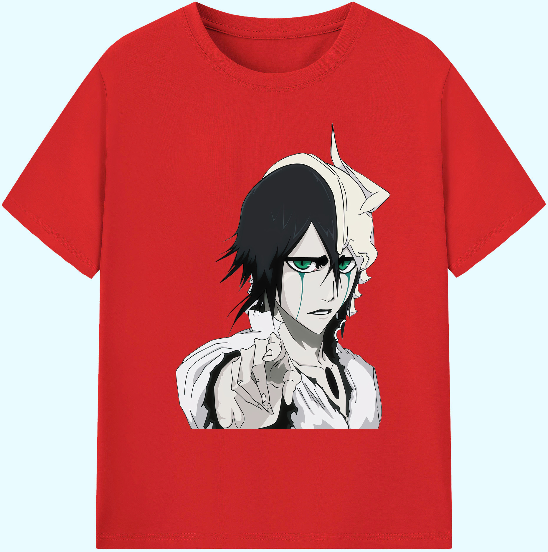 （画像用） ブリーチ ウルキオラ·シファー BLEACH Ulquiorra cifer 綿100％ メンズ半袖Tシャツ｜肌触りやわらか＆通気性
