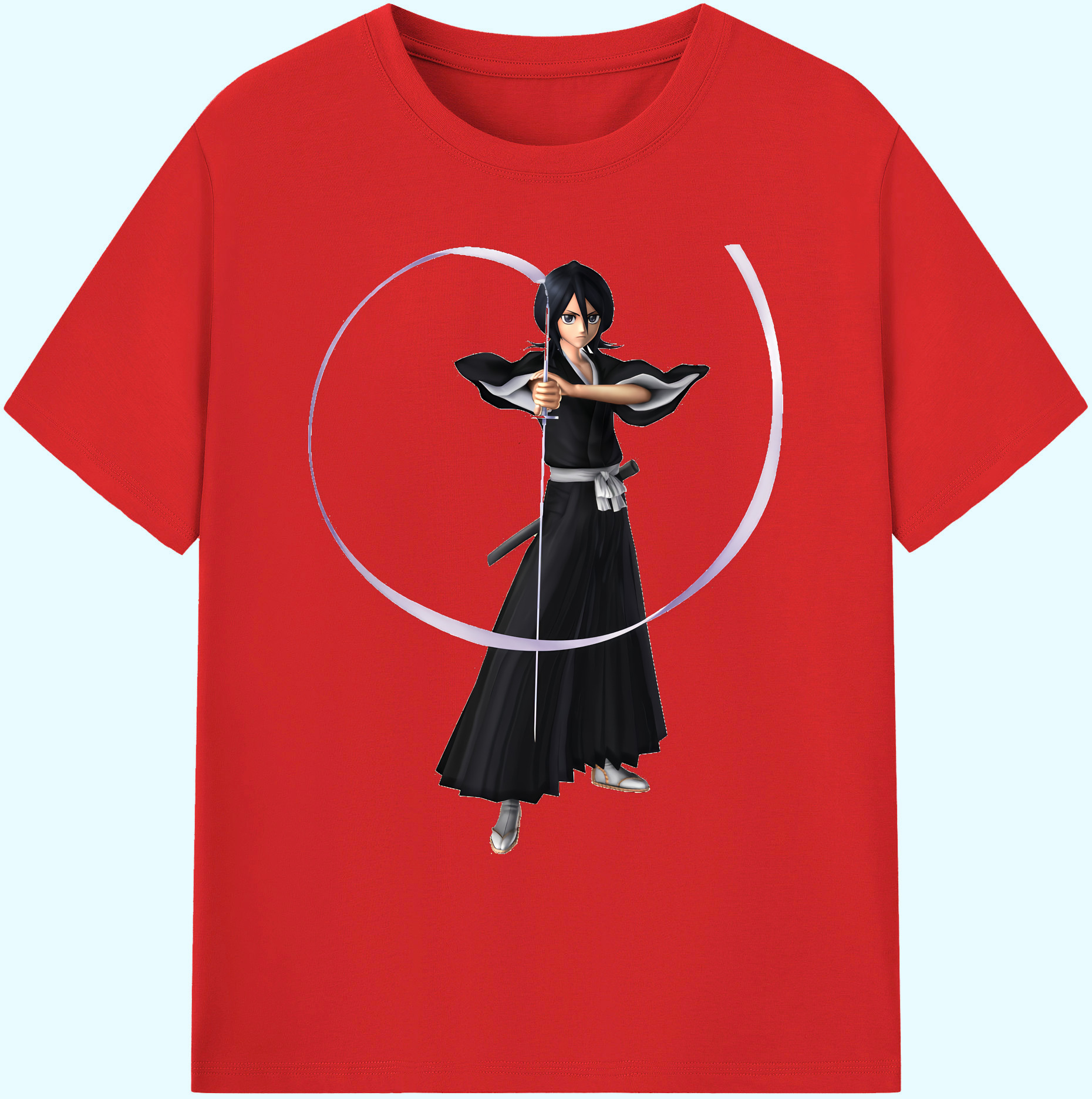 （画像用） ブリーチ 朽木ルキア BLEACH Kuchiki Rukia 綿100％ メンズ半袖Tシャツ｜肌触りやわらか＆通気性