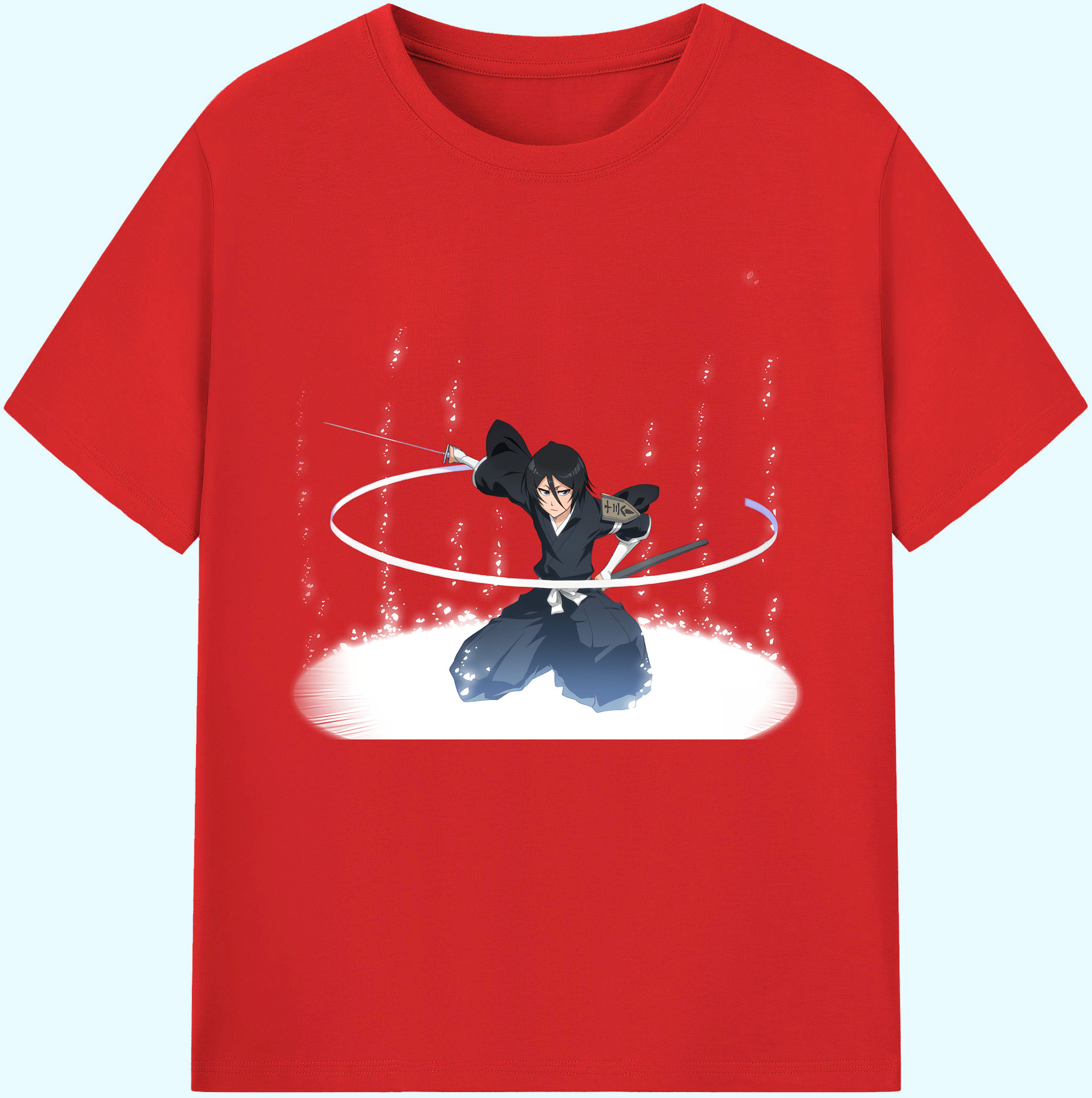 （画像用） ブリーチ 朽木ルキア BLEACH Kuchiki Rukia 綿100％ メンズ半袖Tシャツ｜肌触りやわらか＆通気性