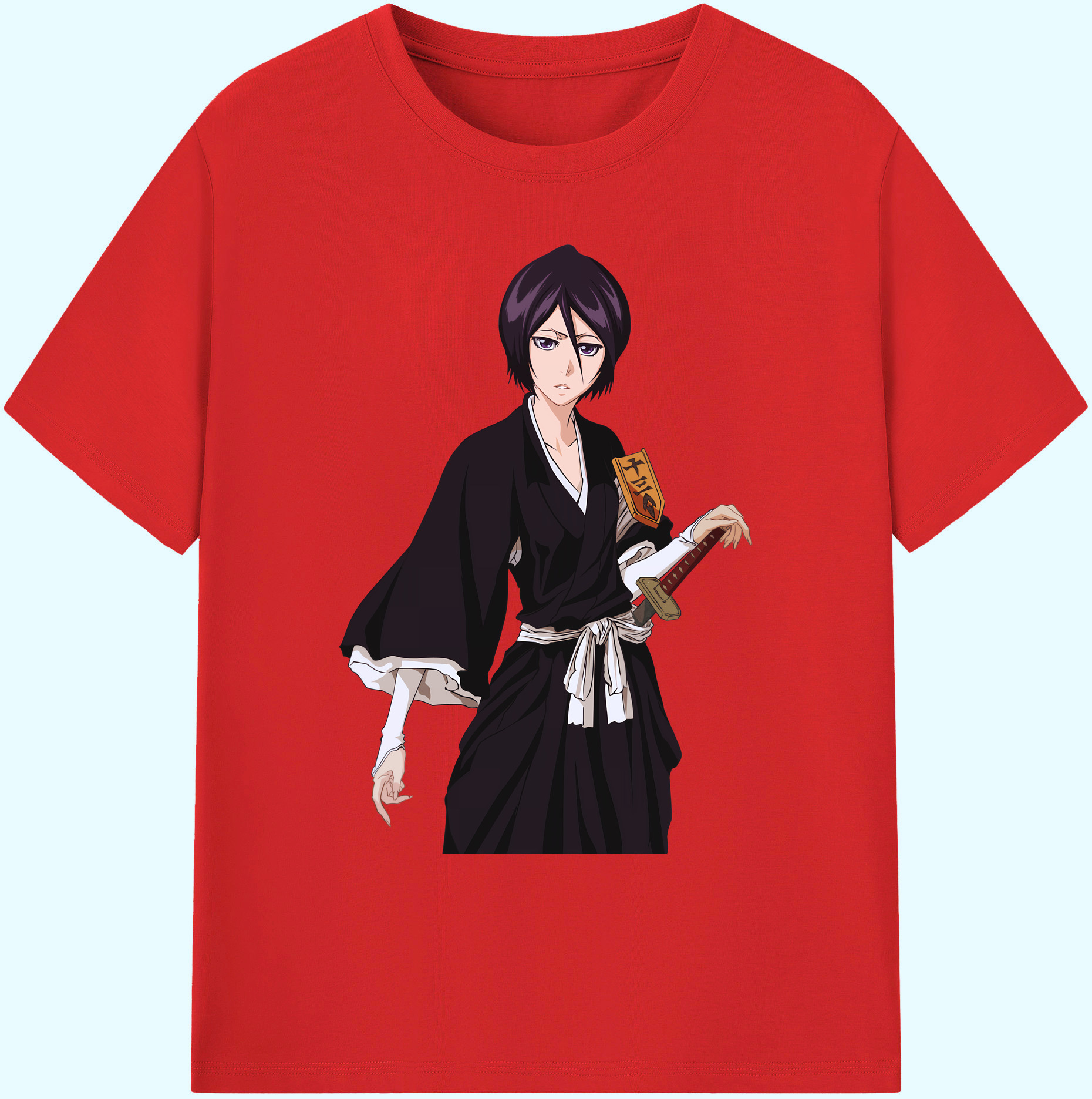 （画像用） ブリーチ 朽木ルキア BLEACH Kuchiki Rukia 綿100％ メンズ半袖Tシャツ｜肌触りやわらか＆通気性