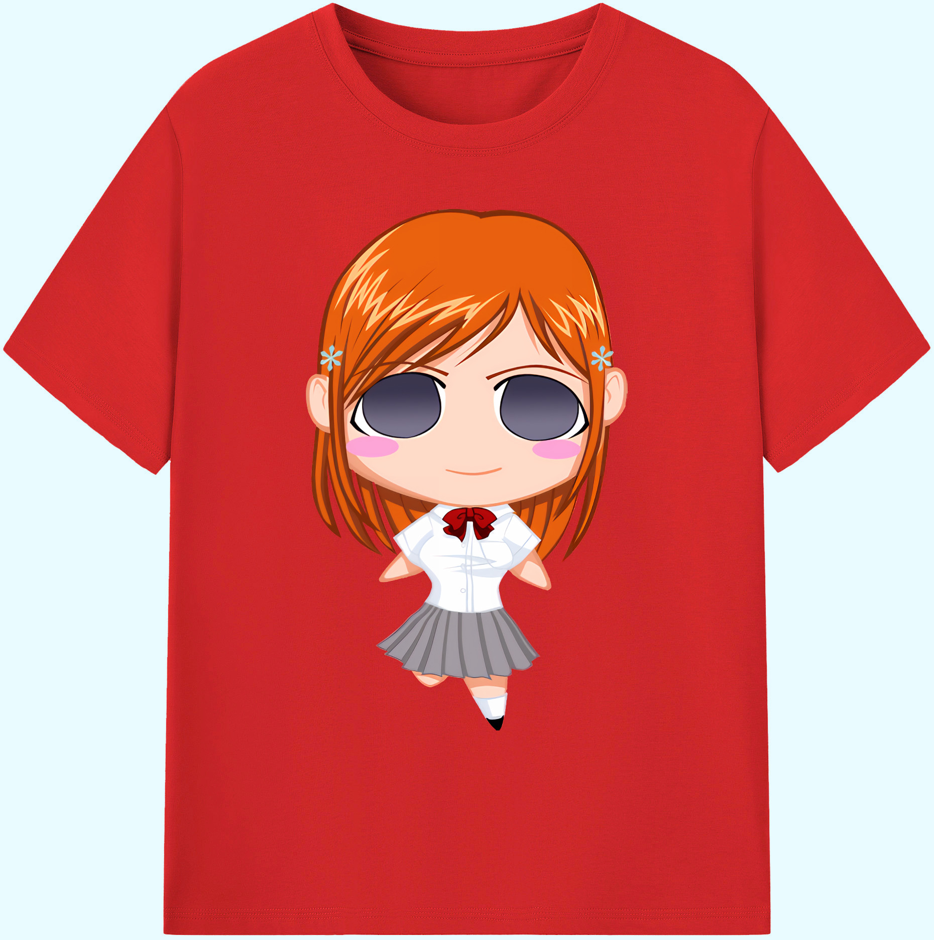 （画像用） ブリーチ 井上織姫（いのうえおりひめ） BLEACH Inoue Orihime 綿100％ メンズ半袖Tシャツ｜肌触りやわらか＆通気性