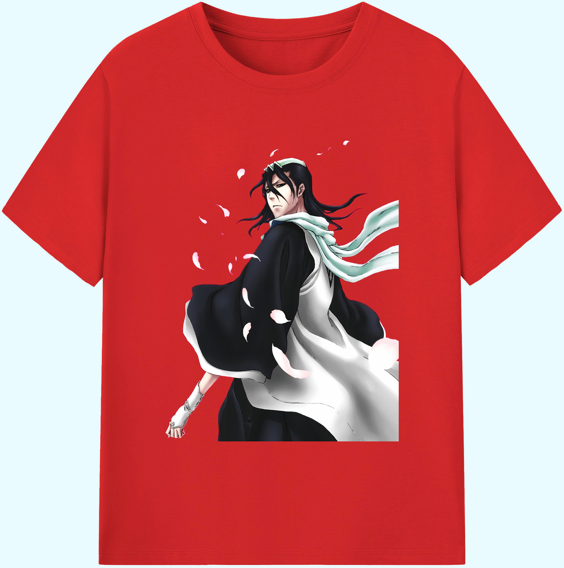 （画像用） ブリーチ くちき びゃくや BLEACH Kuchiki Byakuya 綿100％ メンズ半袖Tシャツ｜肌触りやわらか＆通気性