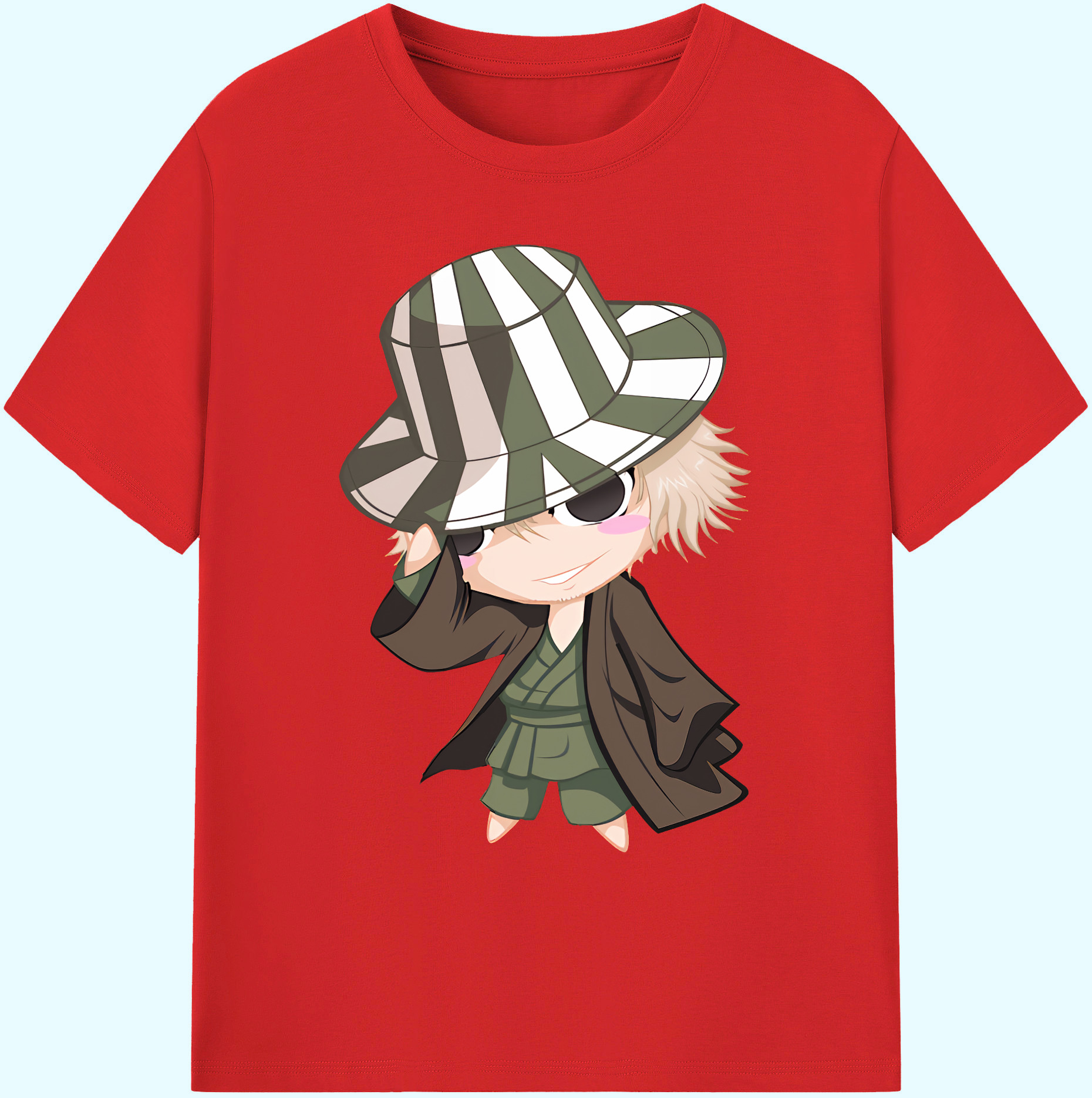 （画像用） "ブリーチ 浦原 喜助（うらはら きすけ） BLEACH Urahara Kisuke " 綿100％ メンズ半袖Tシャツ｜肌触りやわらか＆通気性