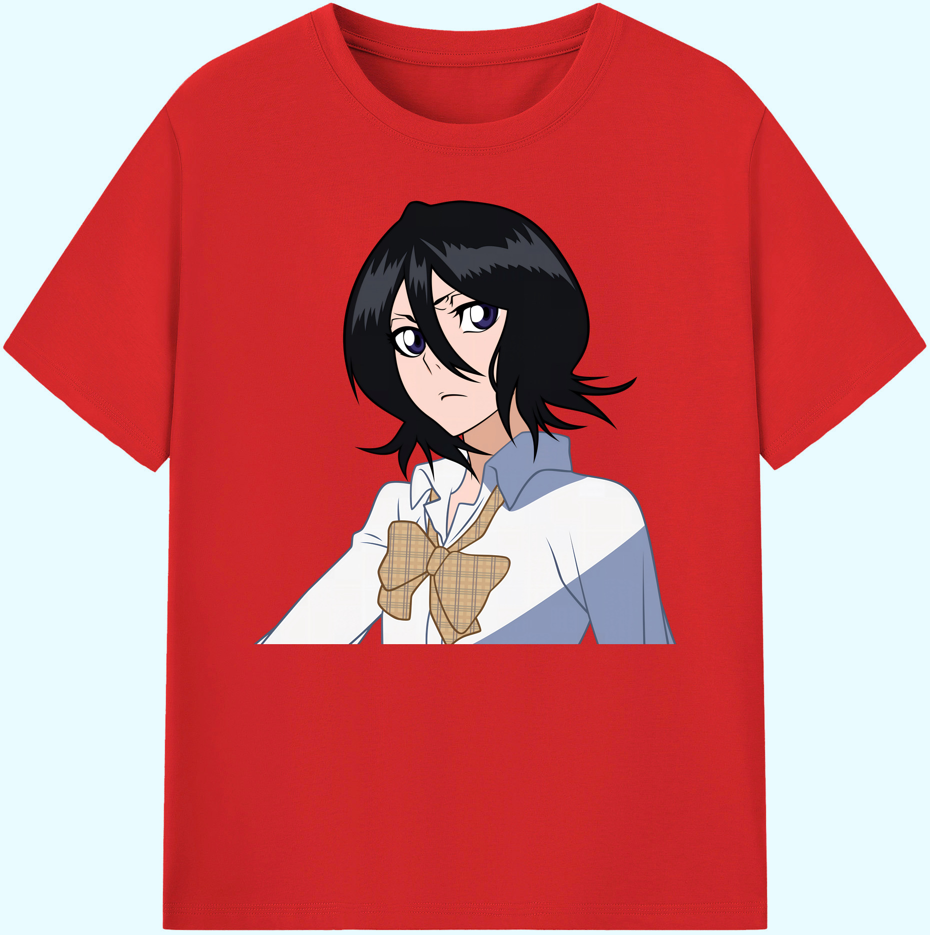 （画像用） ブリーチ 朽木ルキア BLEACH Kuchiki Rukia 綿100％ メンズ半袖Tシャツ｜肌触りやわらか＆通気性