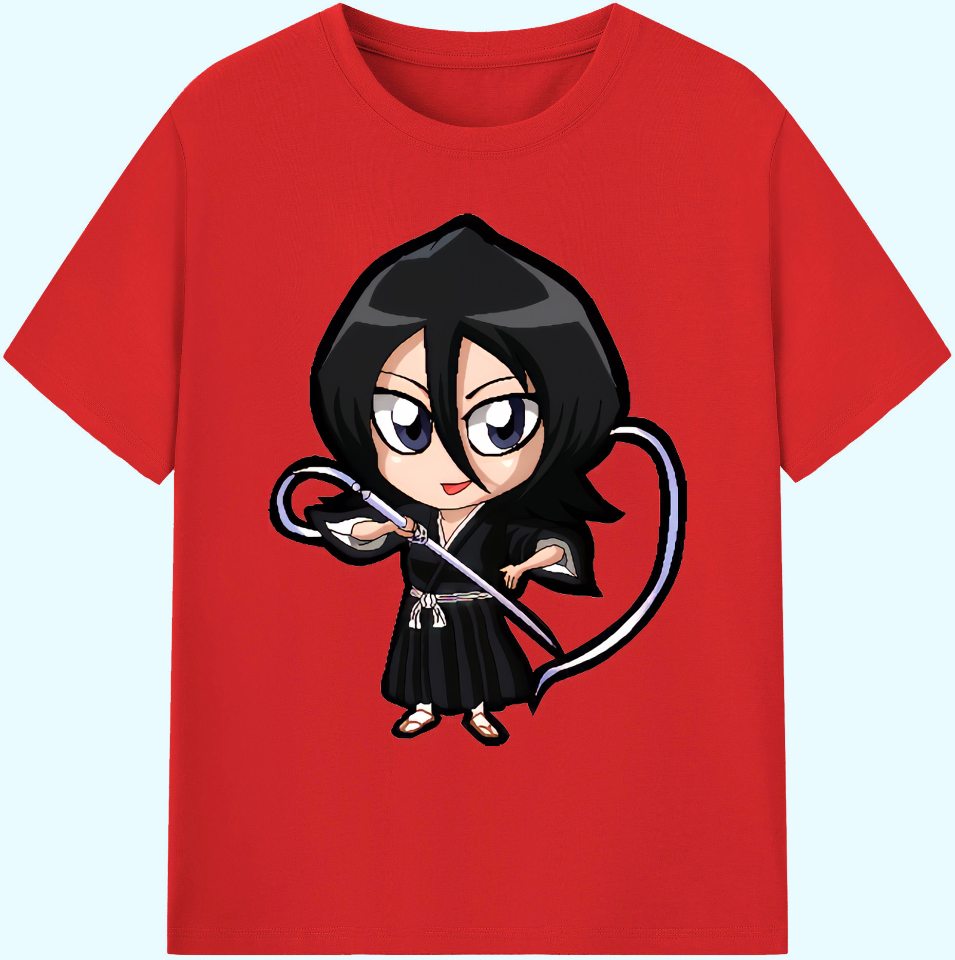 （画像用） ブリーチ 朽木ルキア BLEACH Kuchiki Rukia 綿100％ メンズ半袖Tシャツ｜肌触りやわらか＆通気性
