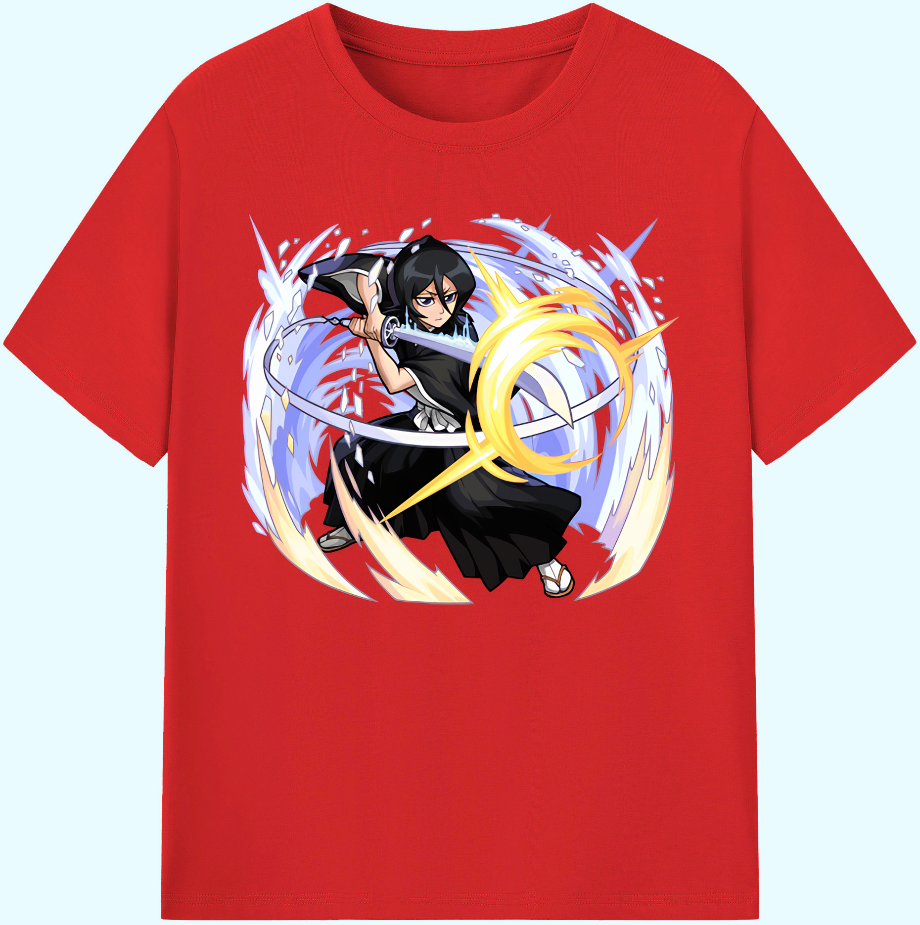 （画像用） ブリーチ 朽木ルキア BLEACH Kuchiki Rukia 綿100％ メンズ半袖Tシャツ｜肌触りやわらか＆通気性