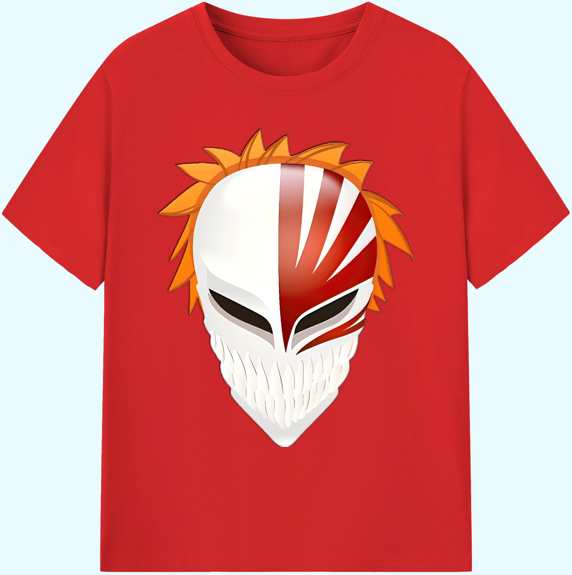（画像用） ブリーチ 黒崎一護（くろさき いちご）BLEACH Kurosaki Ichigo 綿100％ メンズ半袖Tシャツ｜肌触りやわらか＆通気性