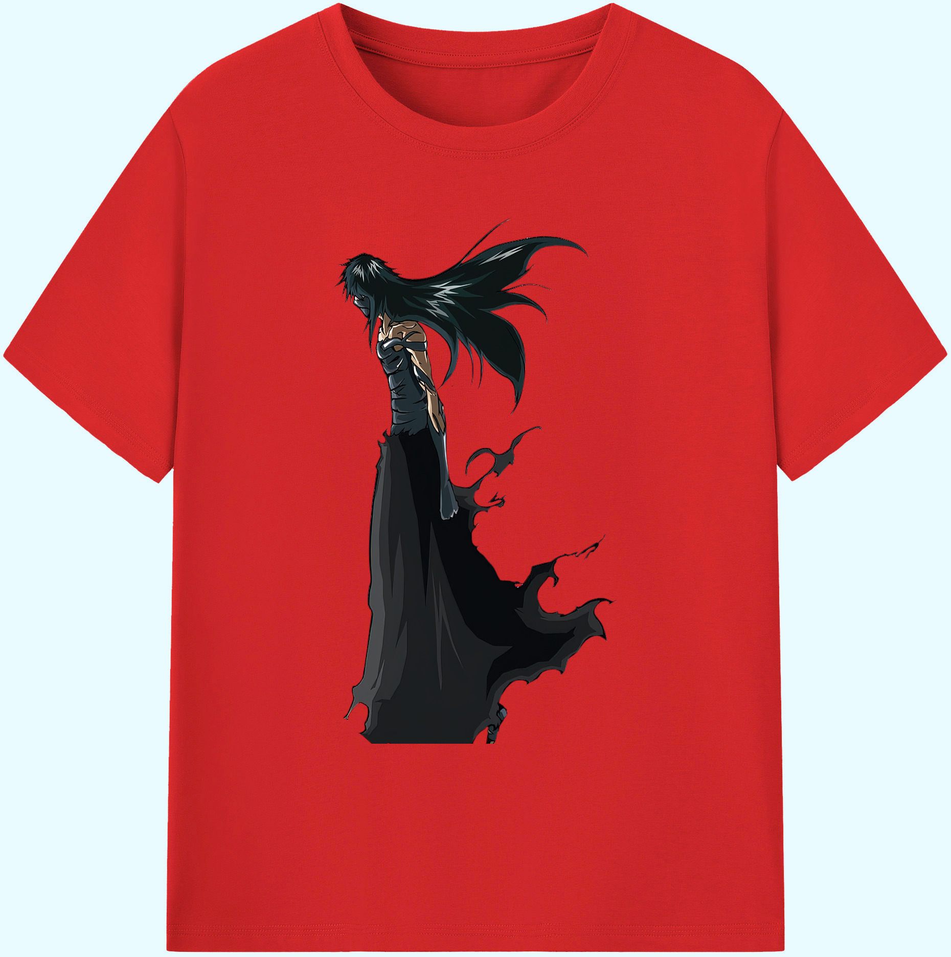 （画像用） ブリーチ 黒崎一護（くろさき いちご）BLEACH Kurosaki Ichigo 綿100％ メンズ半袖Tシャツ｜肌触りやわらか＆通気性