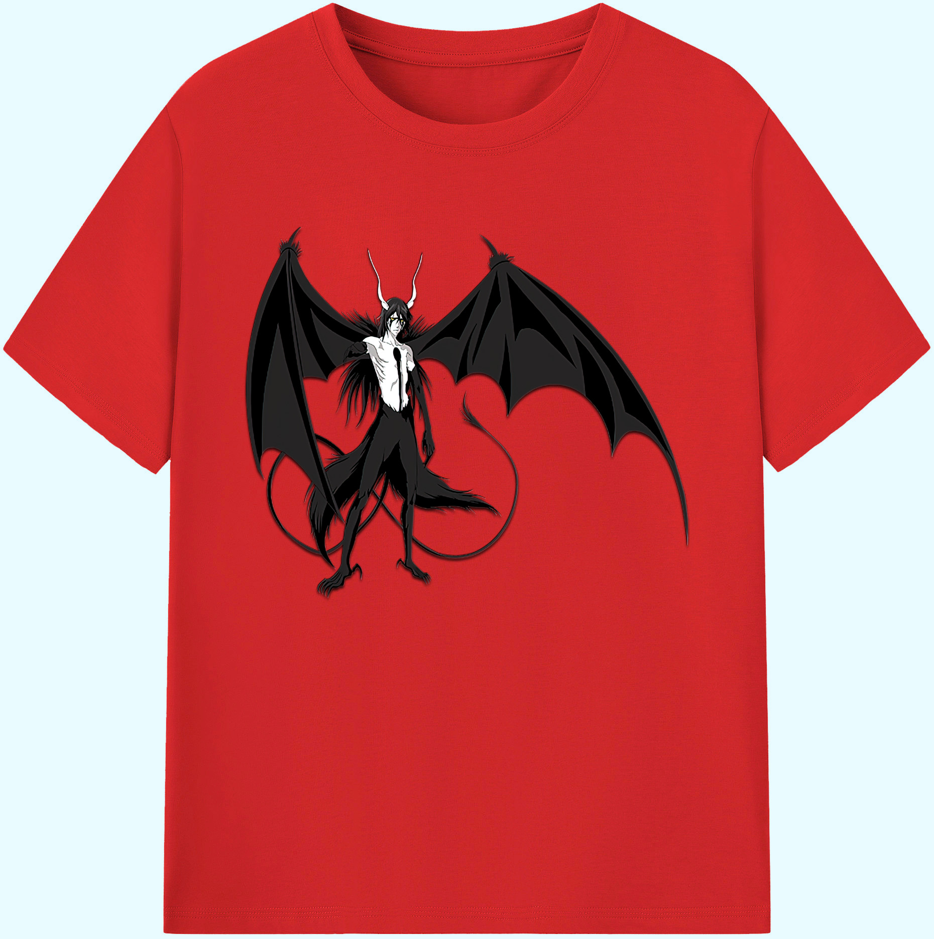 （画像用） ブリーチ ウルキオラ·シファー BLEACH Ulquiorra cifer 綿100％ メンズ半袖Tシャツ｜肌触りやわらか＆通気性