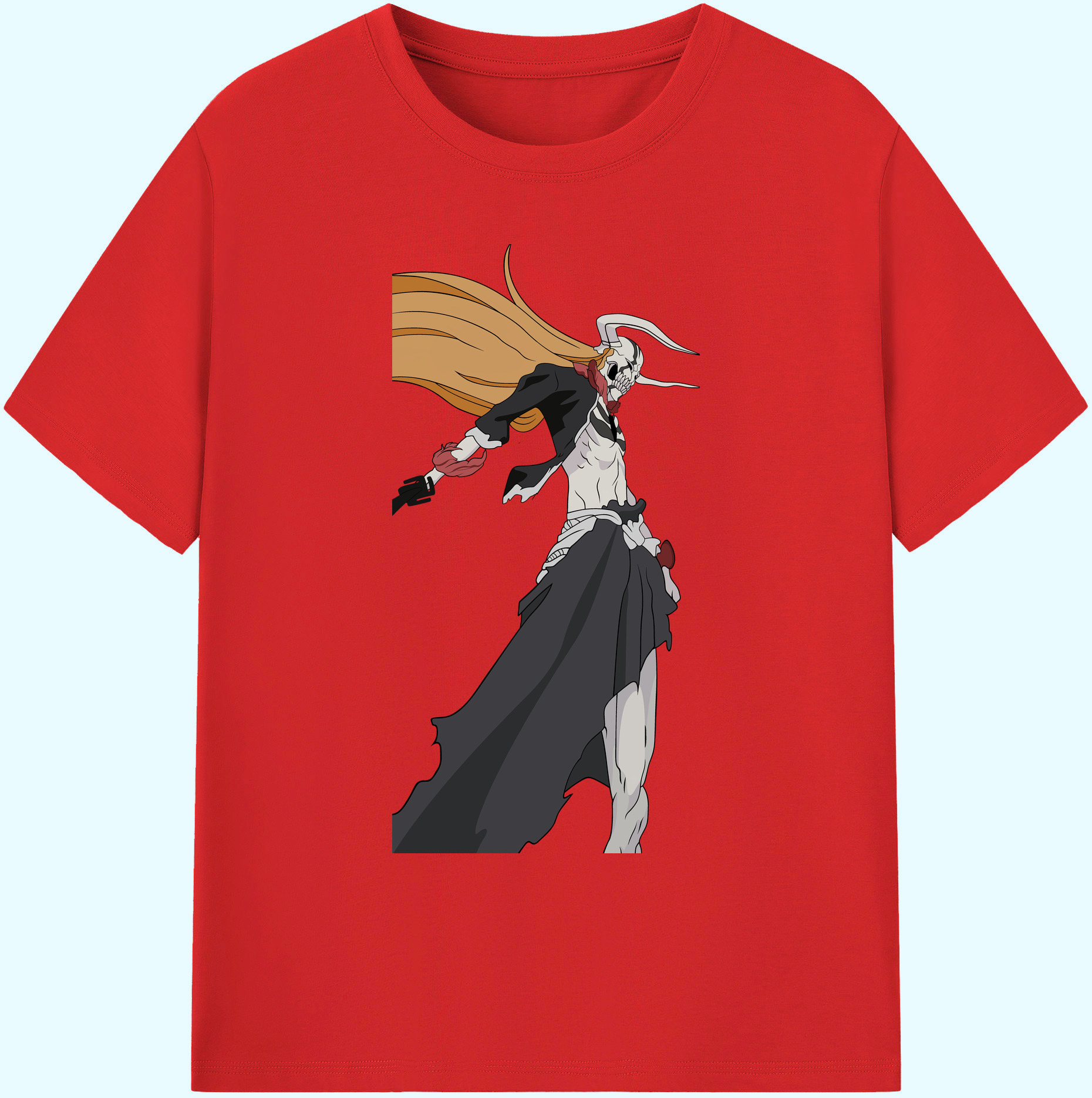 （画像用） ブリーチ 黒崎一護（くろさき いちご）BLEACH Kurosaki Ichigo 綿100％ メンズ半袖Tシャツ｜肌触りやわらか＆通気性