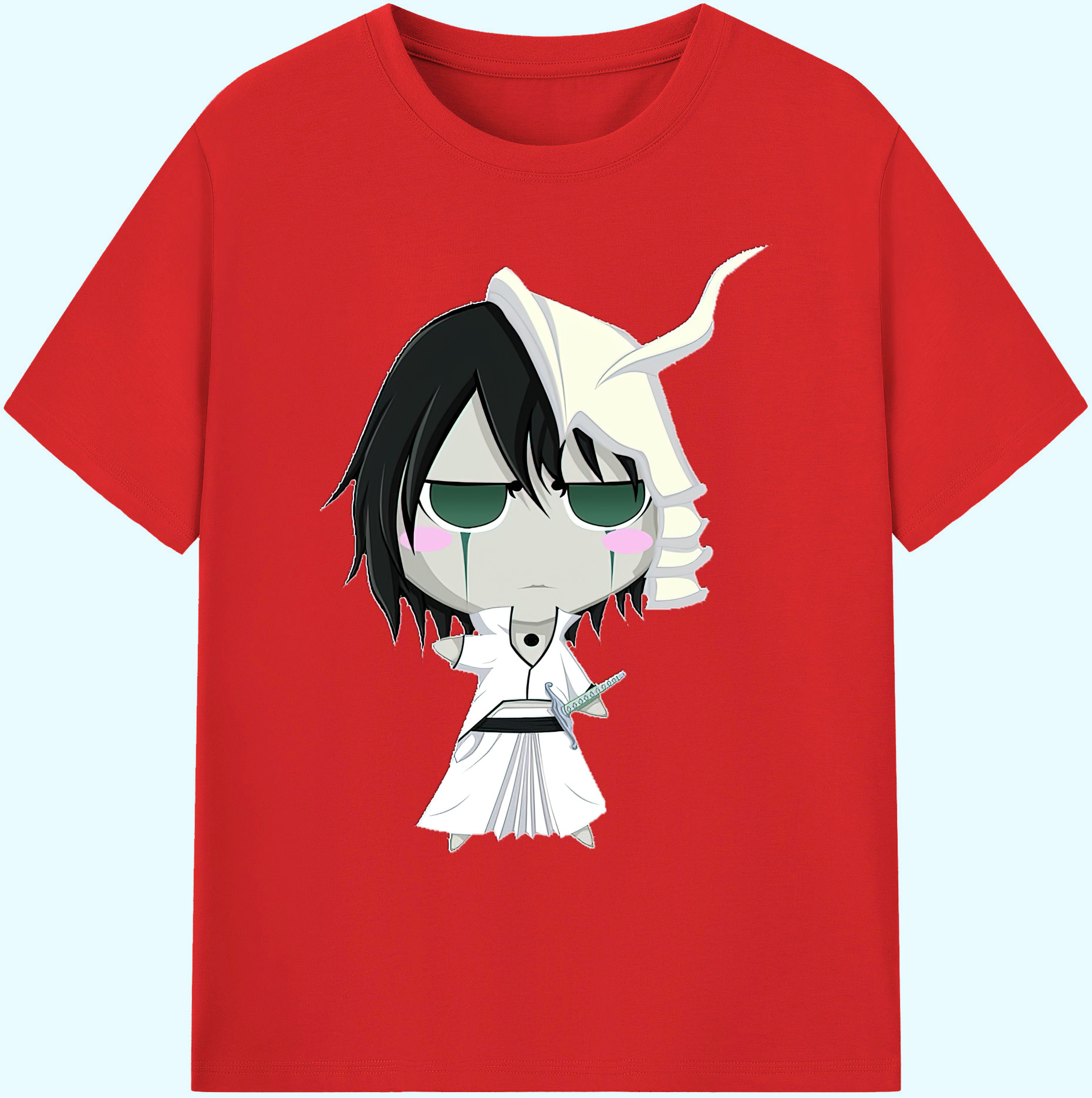 （画像用） ブリーチ ウルキオラ·シファー BLEACH Ulquiorra cifer 綿100％ メンズ半袖Tシャツ｜肌触りやわらか＆通気性