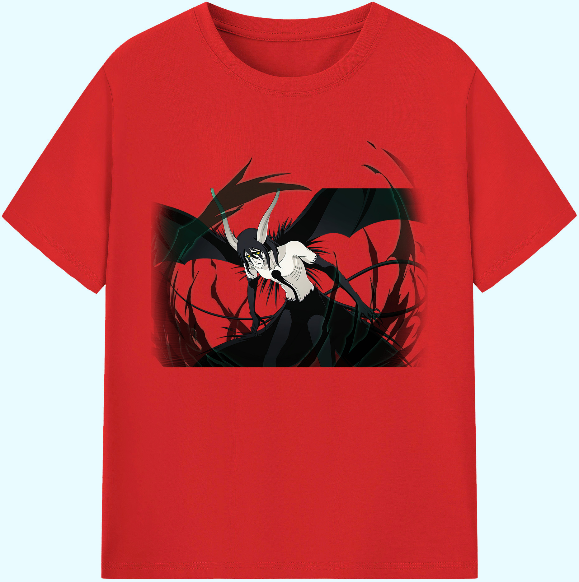 （画像用） ブリーチ ウルキオラ·シファー BLEACH Ulquiorra cifer 綿100％ メンズ半袖Tシャツ｜肌触りやわらか＆通気性