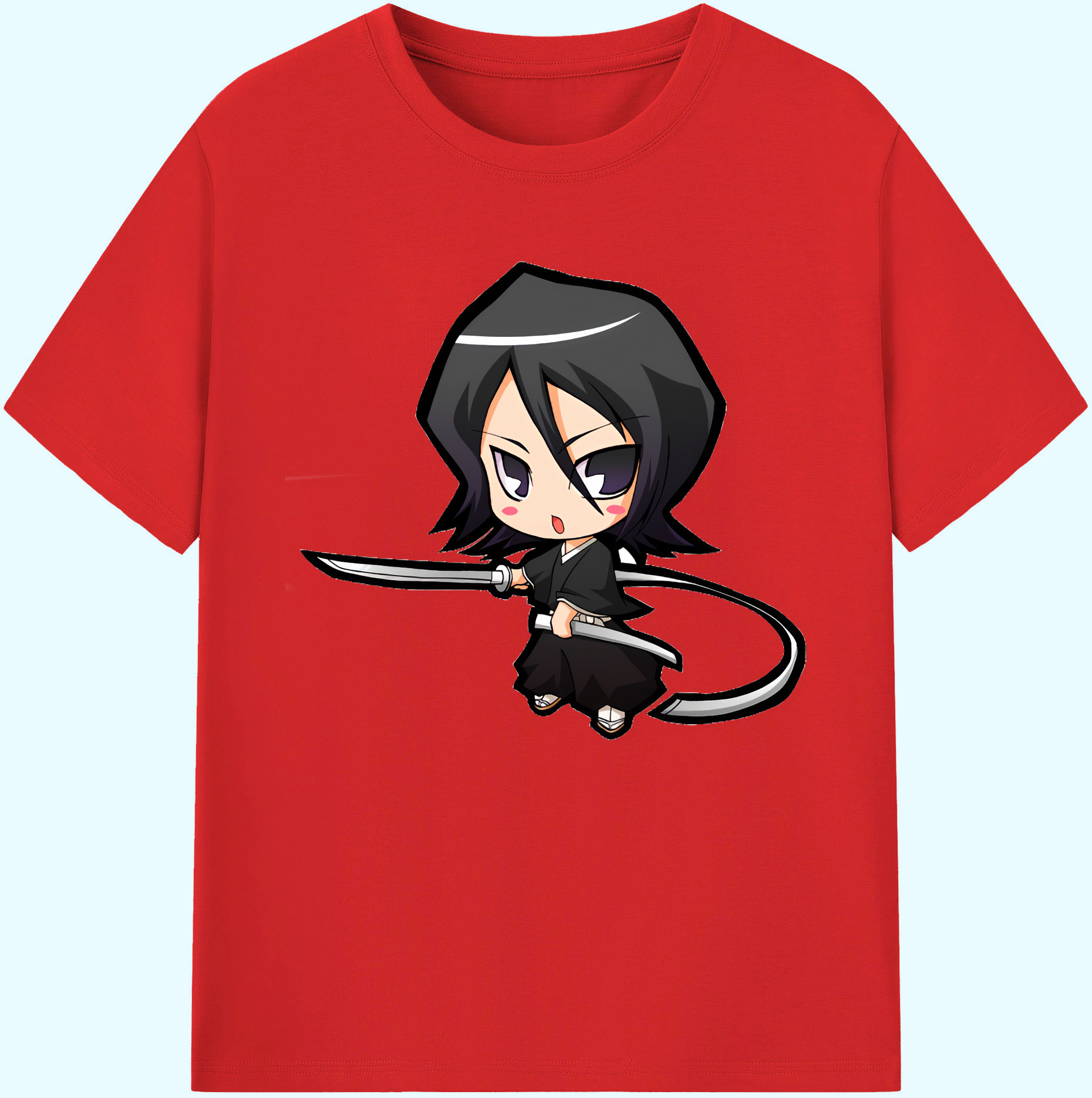（画像用） ブリーチ 朽木ルキア BLEACH Kuchiki Rukia 綿100％ メンズ半袖Tシャツ｜肌触りやわらか＆通気性