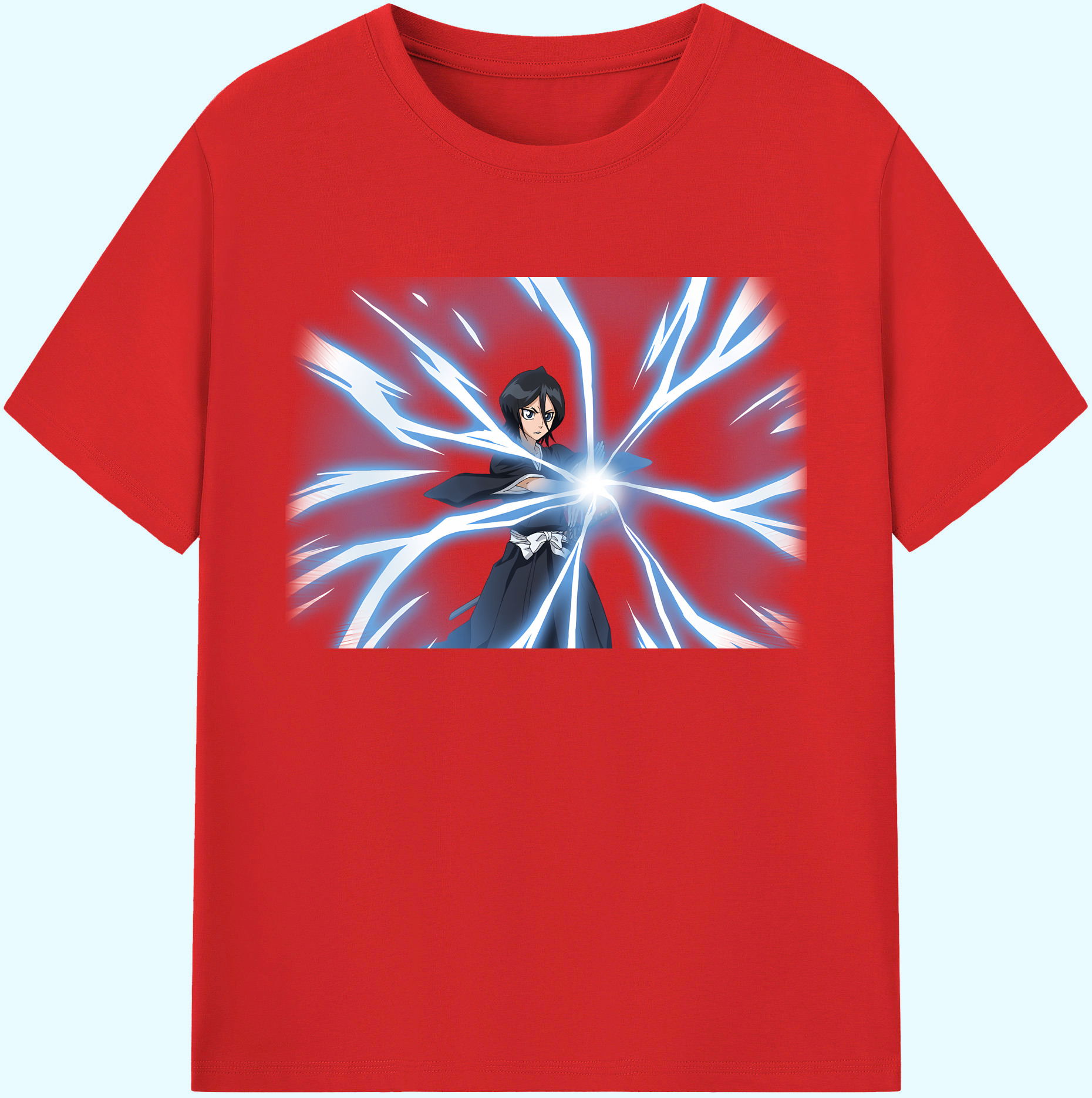 （画像用） ブリーチ 朽木ルキア BLEACH Kuchiki Rukia 綿100％ メンズ半袖Tシャツ｜肌触りやわらか＆通気性