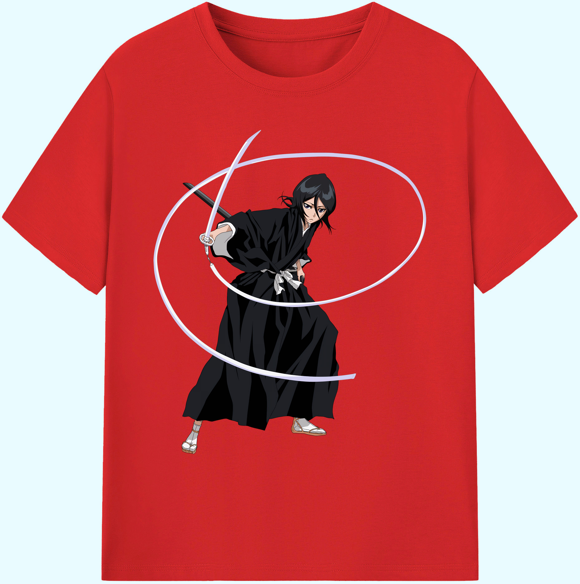 （画像用） ブリーチ 朽木ルキア BLEACH Kuchiki Rukia 綿100％ メンズ半袖Tシャツ｜肌触りやわらか＆通気性