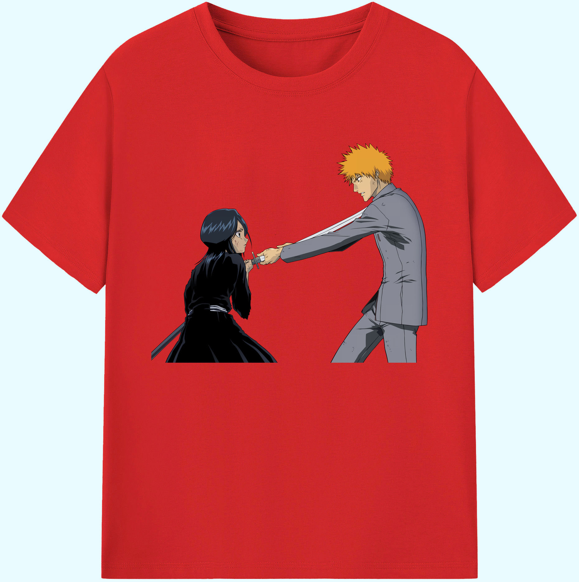 （画像用） ブリーチ 朽木ルキア BLEACH Kuchiki Rukia 綿100％ メンズ半袖Tシャツ｜肌触りやわらか＆通気性