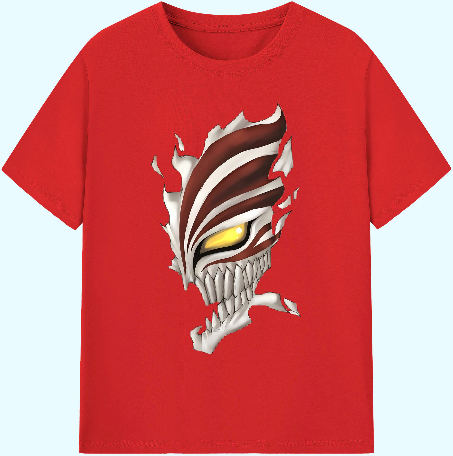 （画像用） ブリーチ 黒崎一護（くろさき いちご）BLEACH Kurosaki Ichigo 綿100％ メンズ半袖Tシャツ｜肌触りやわらか＆通気性