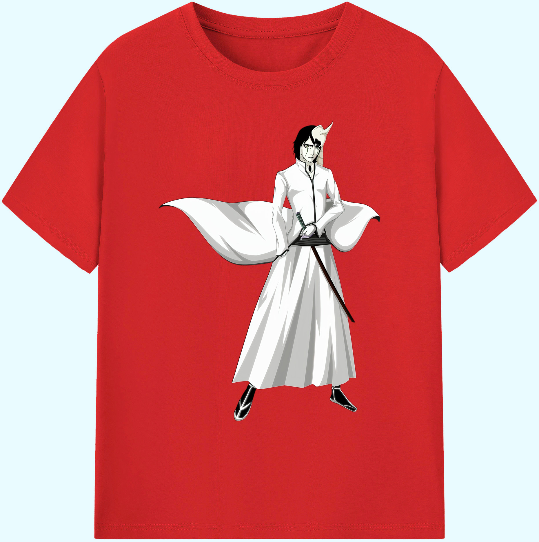 （画像用） ブリーチ ウルキオラ·シファー BLEACH Ulquiorra cifer 綿100％ メンズ半袖Tシャツ｜肌触りやわらか＆通気性