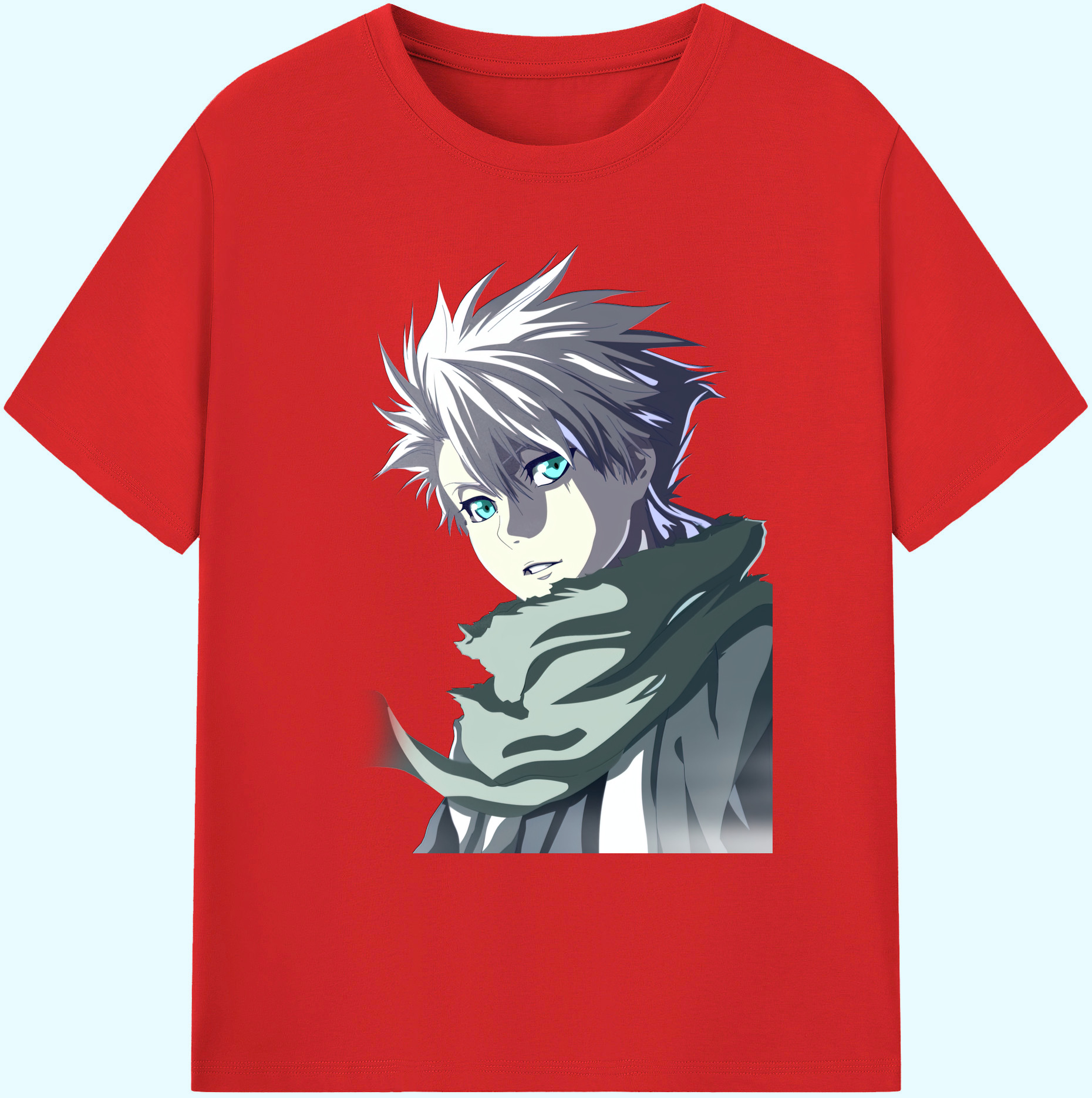 （画像用） ブリーチ 日番谷冬獅郎（ひつがや とうしろう） BLEACH Hitsugaya Toushirou 綿100％ メンズ半袖Tシャツ｜肌触りやわらか＆通気性