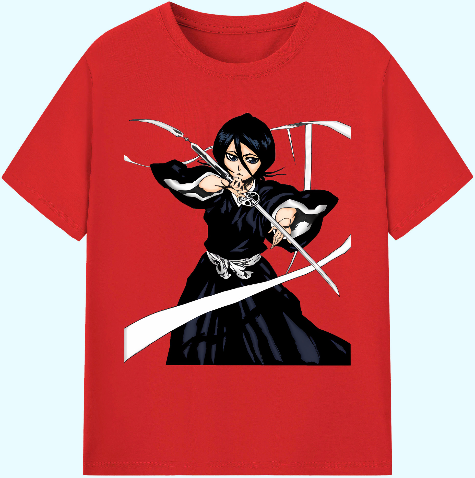 （画像用） ブリーチ 朽木ルキア BLEACH Kuchiki Rukia 綿100％ メンズ半袖Tシャツ｜肌触りやわらか＆通気性