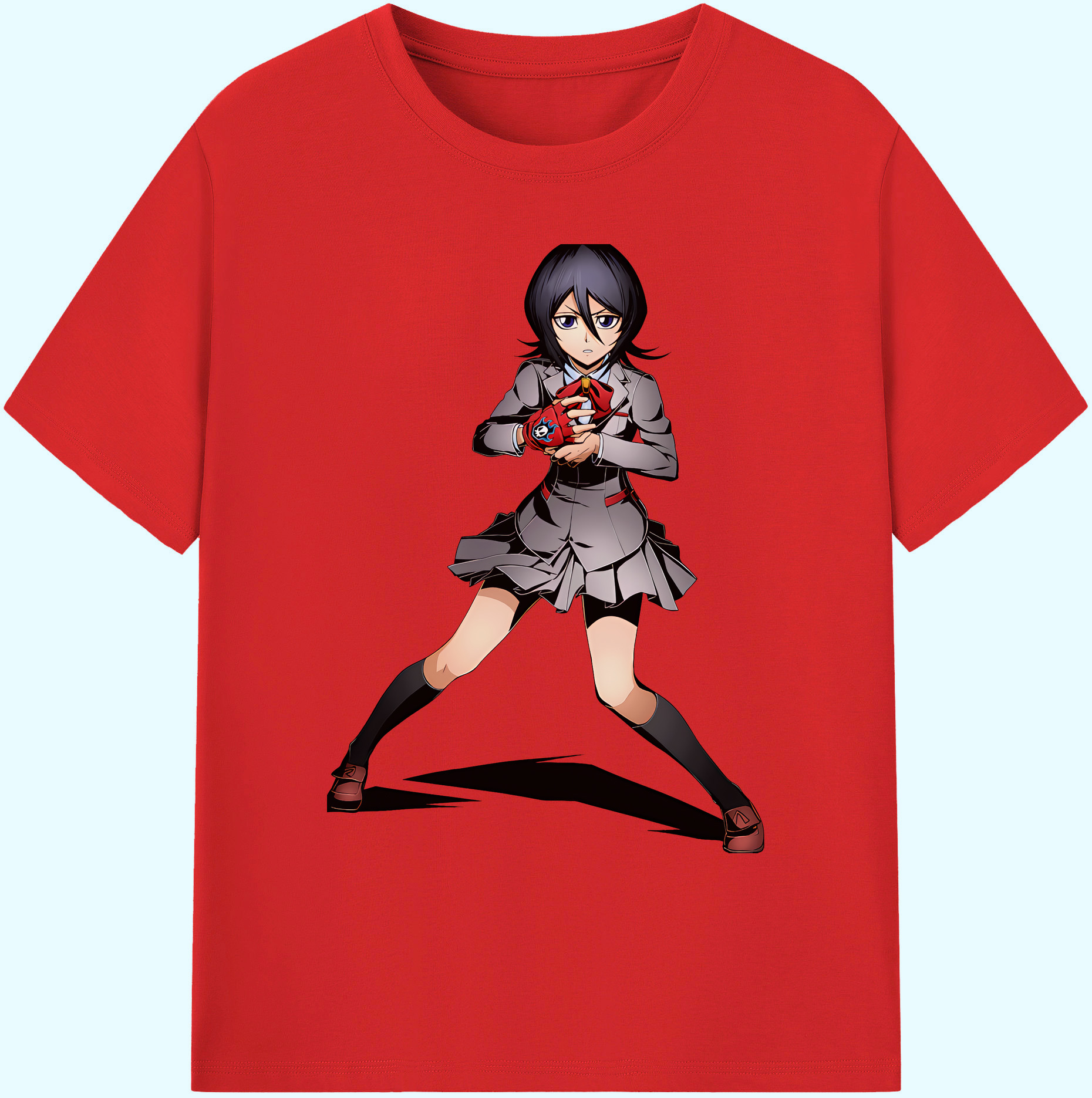 （画像用） ブリーチ 朽木ルキア BLEACH Kuchiki Rukia 綿100％ メンズ半袖Tシャツ｜肌触りやわらか＆通気性