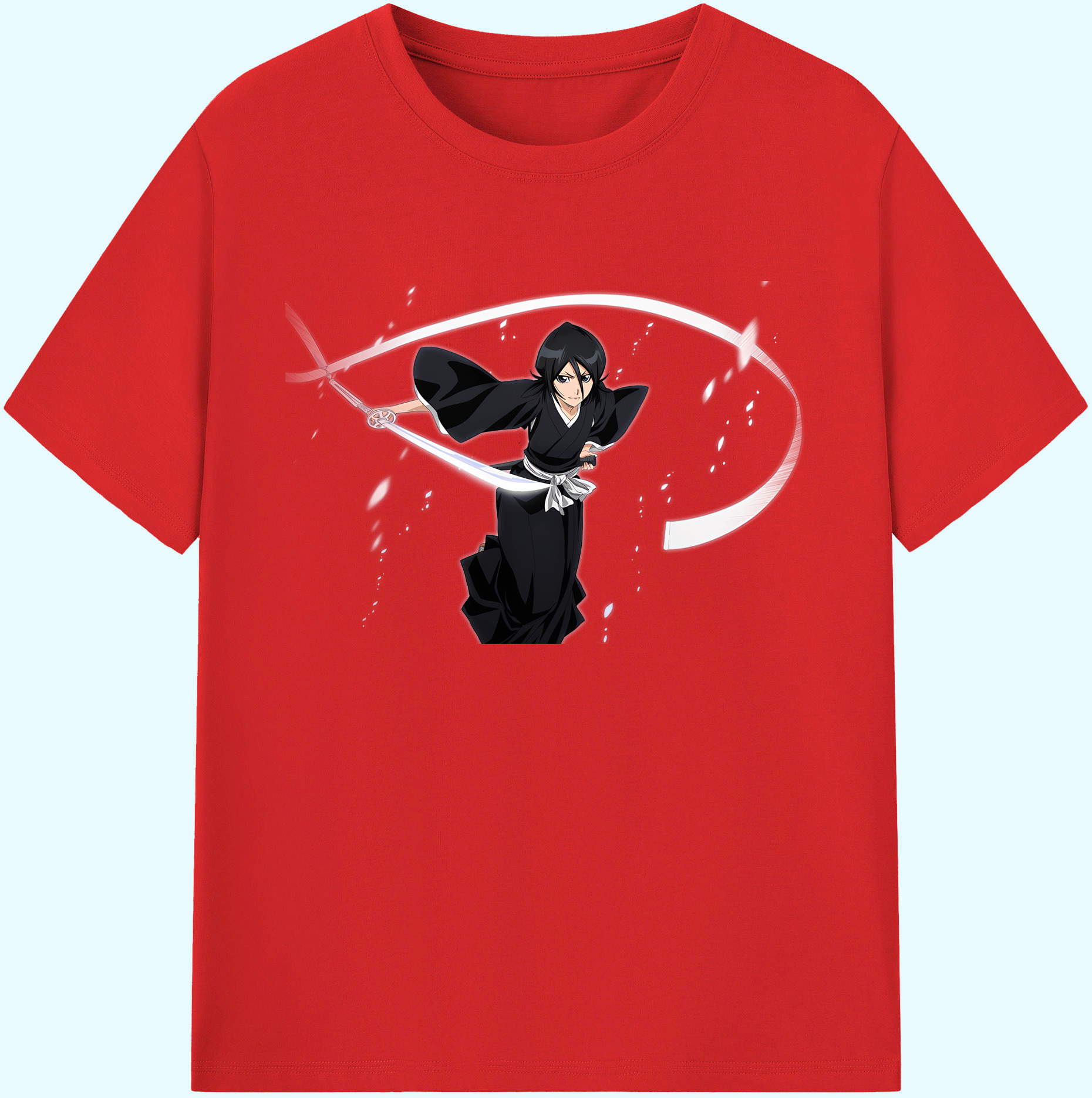 （画像用） ブリーチ 朽木ルキア BLEACH Kuchiki Rukia 綿100％ メンズ半袖Tシャツ｜肌触りやわらか＆通気性