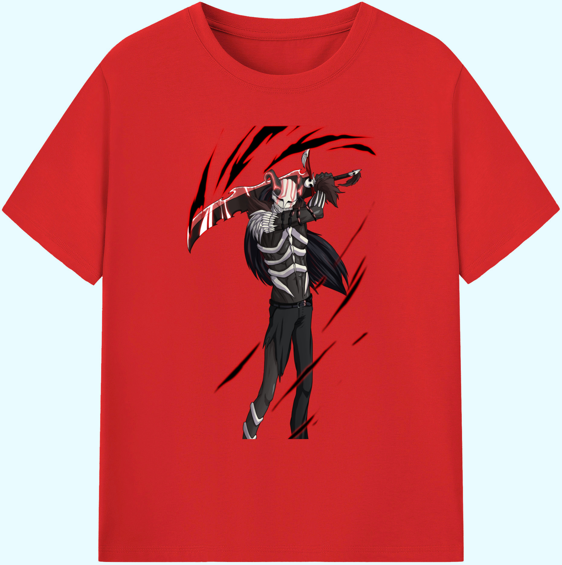 （画像用） ブリーチ 黒崎一護（くろさき いちご）BLEACH Kurosaki Ichigo 綿100％ メンズ半袖Tシャツ｜肌触りやわらか＆通気性