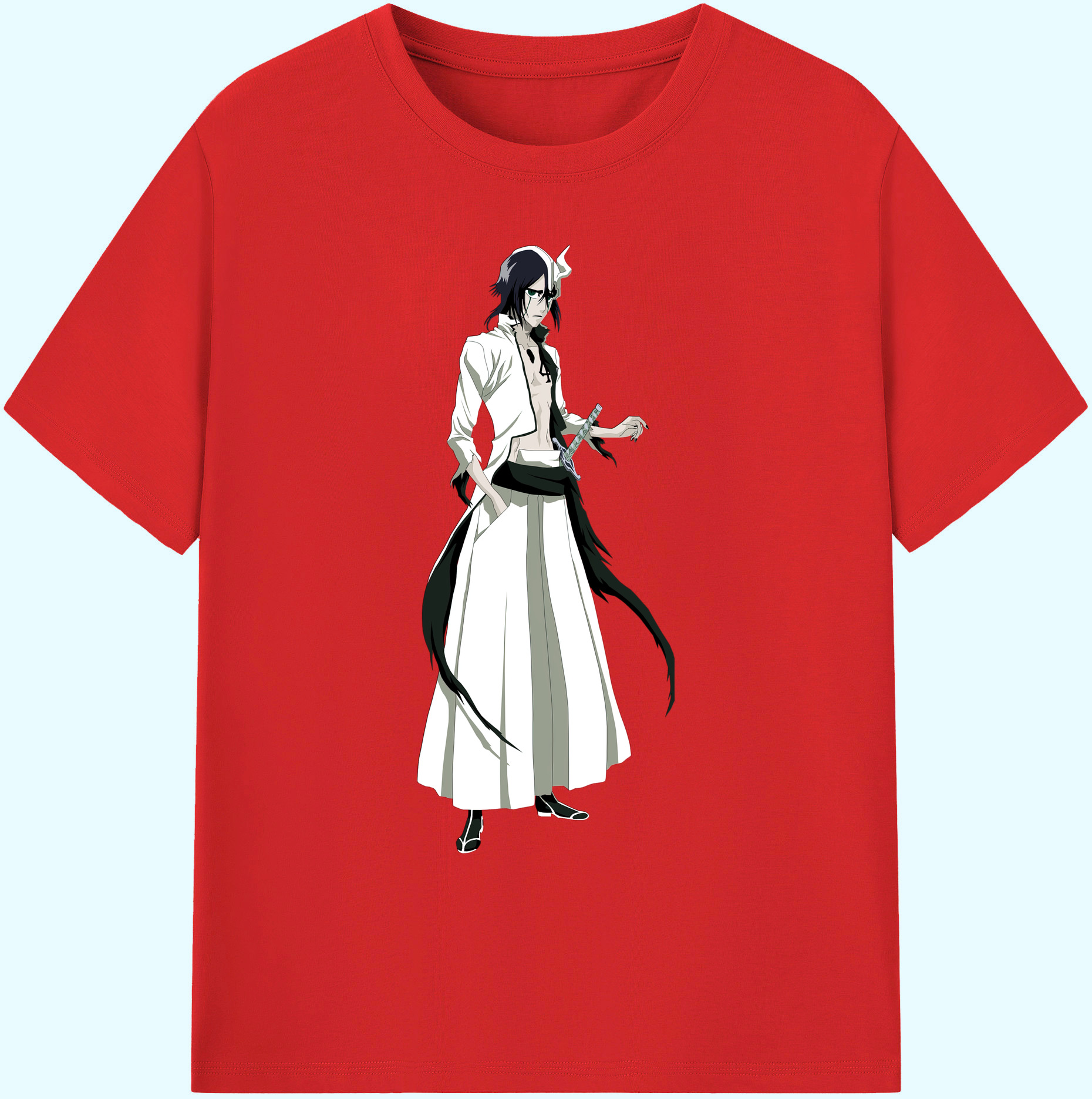 （画像用） ブリーチ ウルキオラ·シファー BLEACH Ulquiorra cifer 綿100％ メンズ半袖Tシャツ｜肌触りやわらか＆通気性
